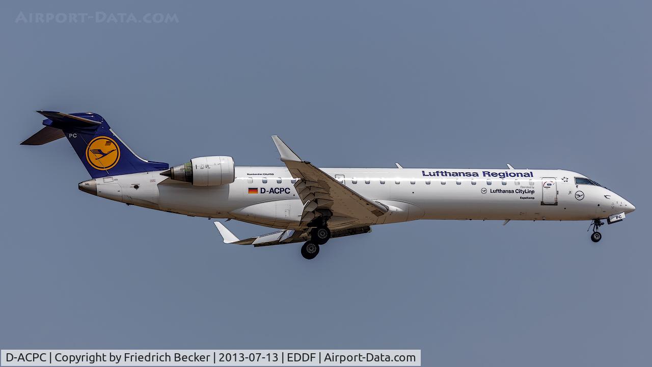 D-ACPC, 2001 Canadair CRJ-701ER (CL-600-2C10) Regional Jet C/N 10014, on final RW07R