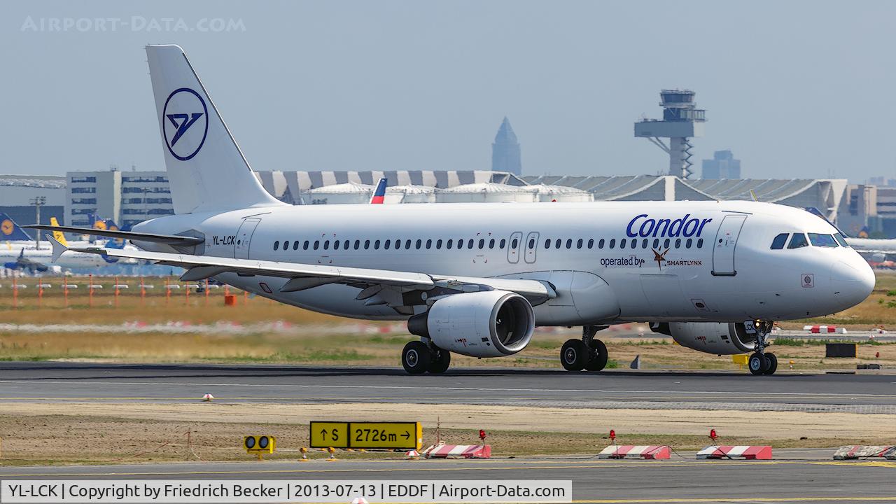 YL-LCK, 1998 Airbus A320-214 C/N 936, departure via RW18W