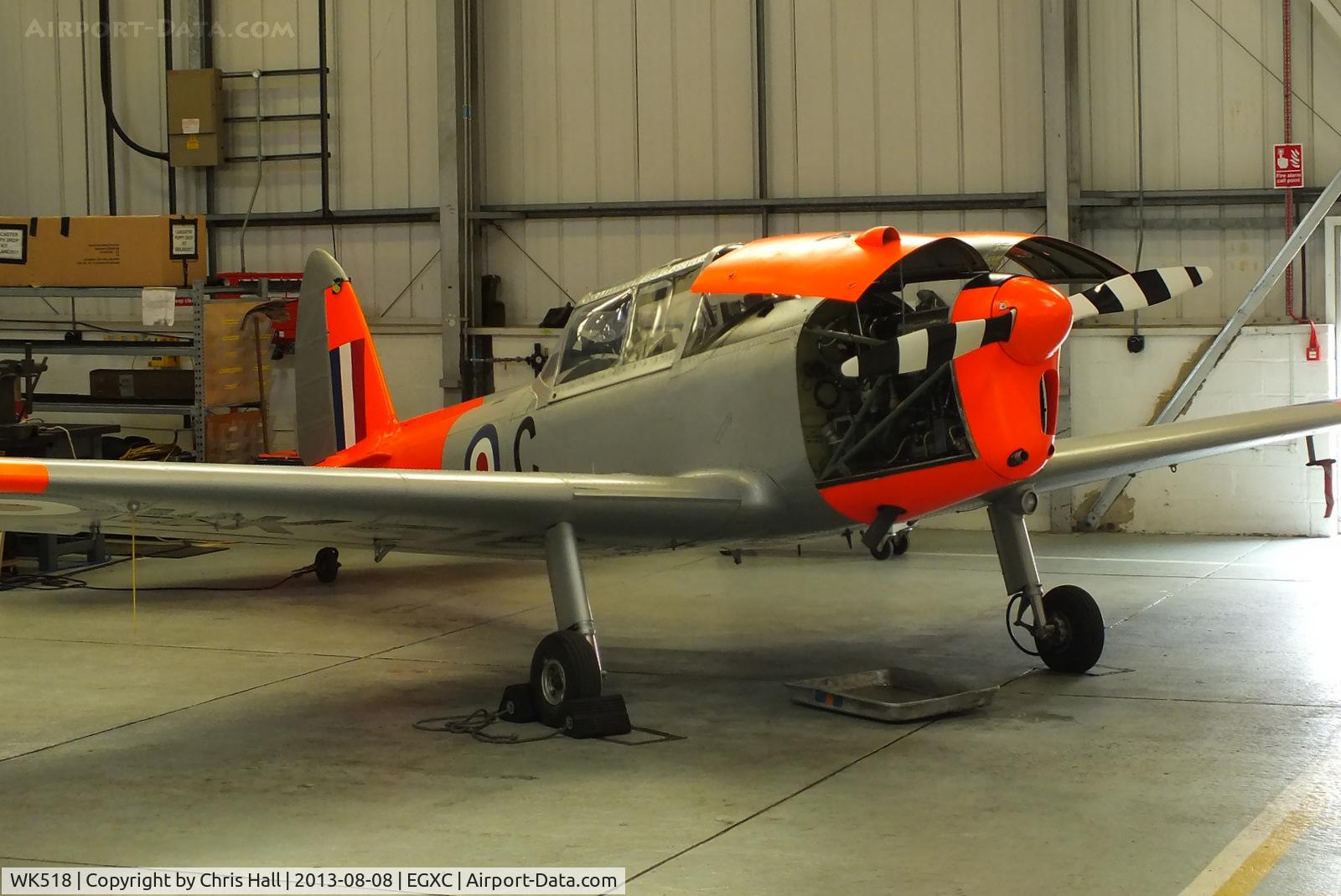 WK518, 1952 De Havilland DHC-1 Chipmunk T.10 C/N C1/0555-DHB.f443, WK518 painted in the colours it wore when it served with Hull UAS in 1961.
