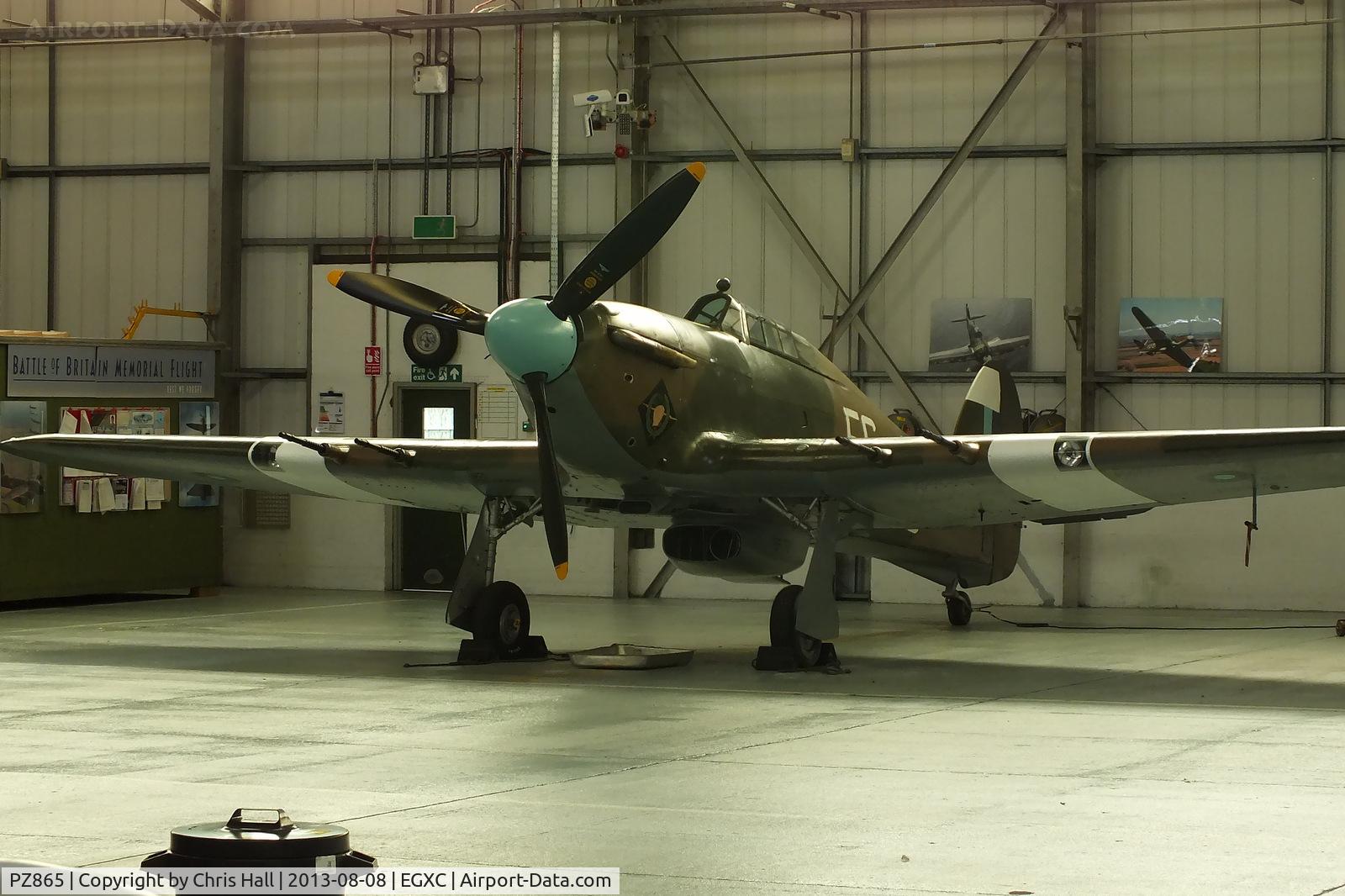 PZ865, 1944 Hawker Hurricane IIC C/N PZ865, Painted to represent Hurricane Mk IIC HW840, coded ‘EG-S’, of 34 Sqn, South East Asia Command during 1944, the personal aircraft of Canadian pilot, Flt Lt Jimmy Whalen DFC. Sadly Jimmy was killed on 18/4/1944, 5 days before his 24th birthday