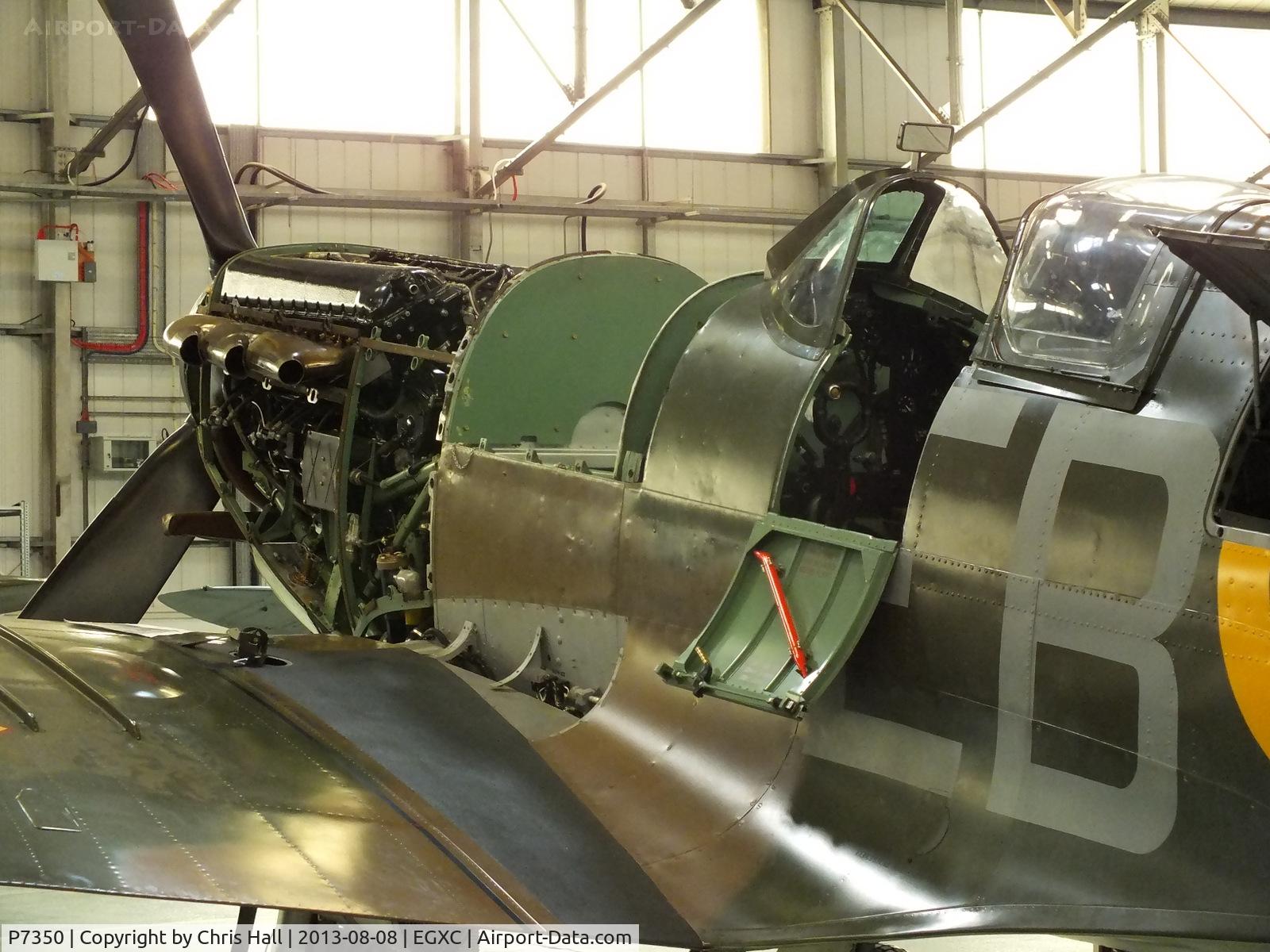 P7350, 1940 Supermarine 329 Spitfire IIa C/N CBAF.14, undergoing maintenance