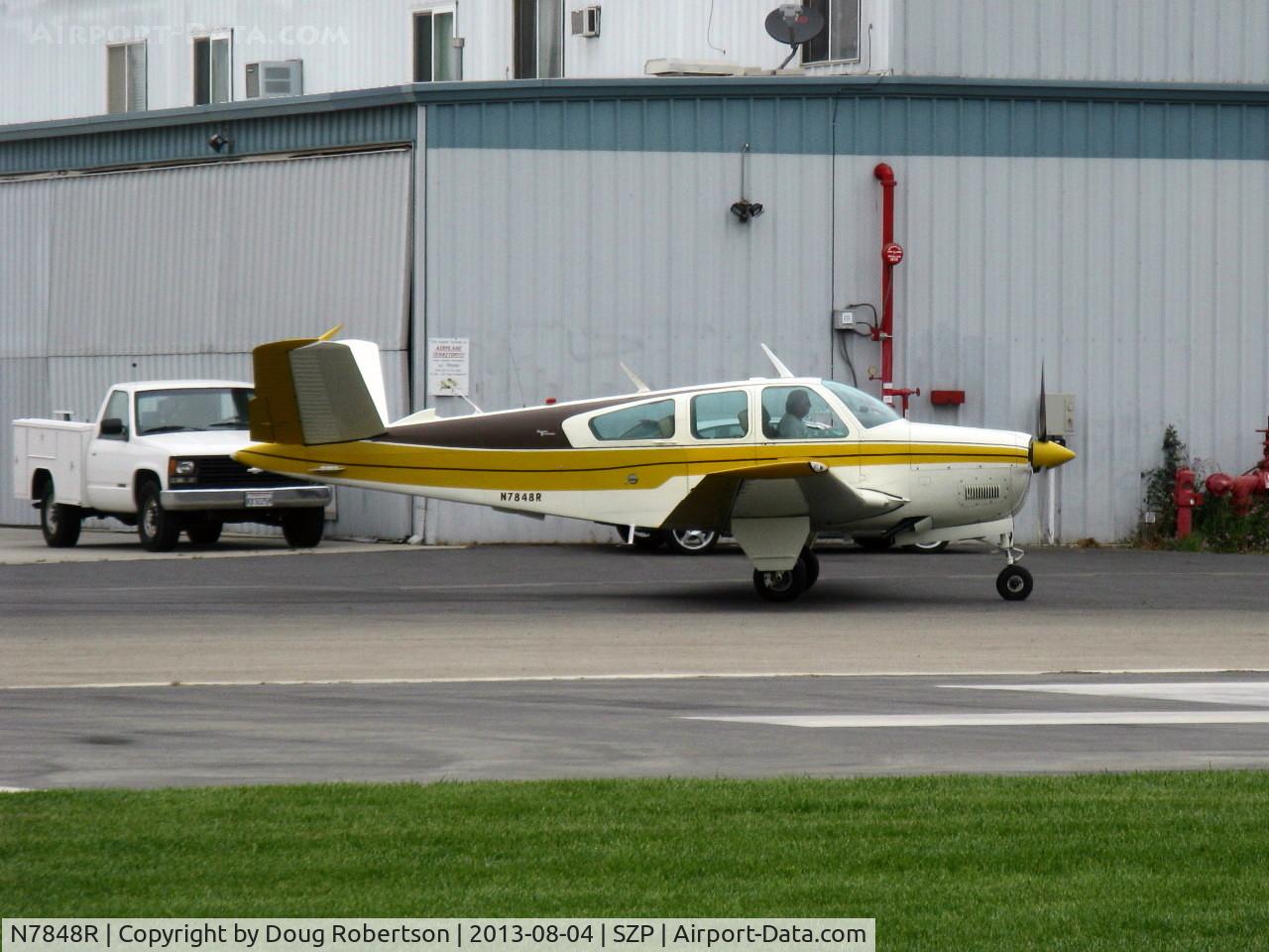 N7848R, 1968 Beech V35A Bonanza C/N D-8904, 1968 Beech V35A BONANZA, Continental IO-550 300 Hp upgrade, taxi to 22