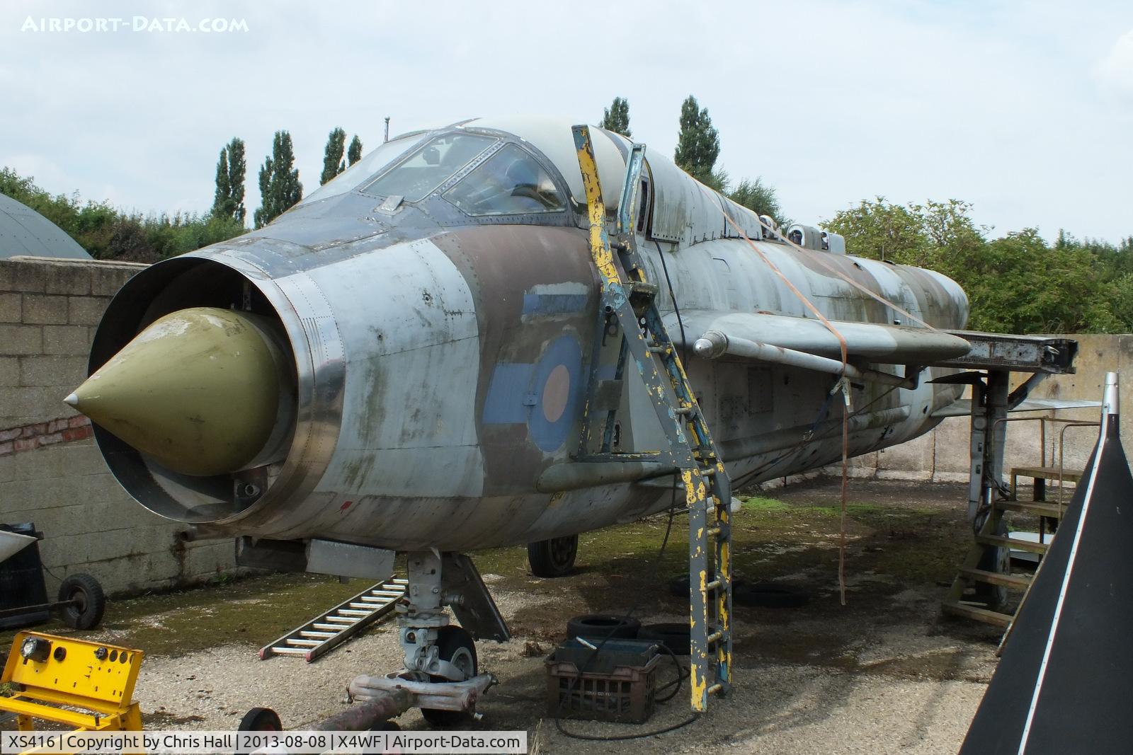 XS416, 1962 English Electric Lightning T.5 C/N 95001, English Electric Lightning T.5 XS416 stored on a farm a few miles south of RAF Coningsby