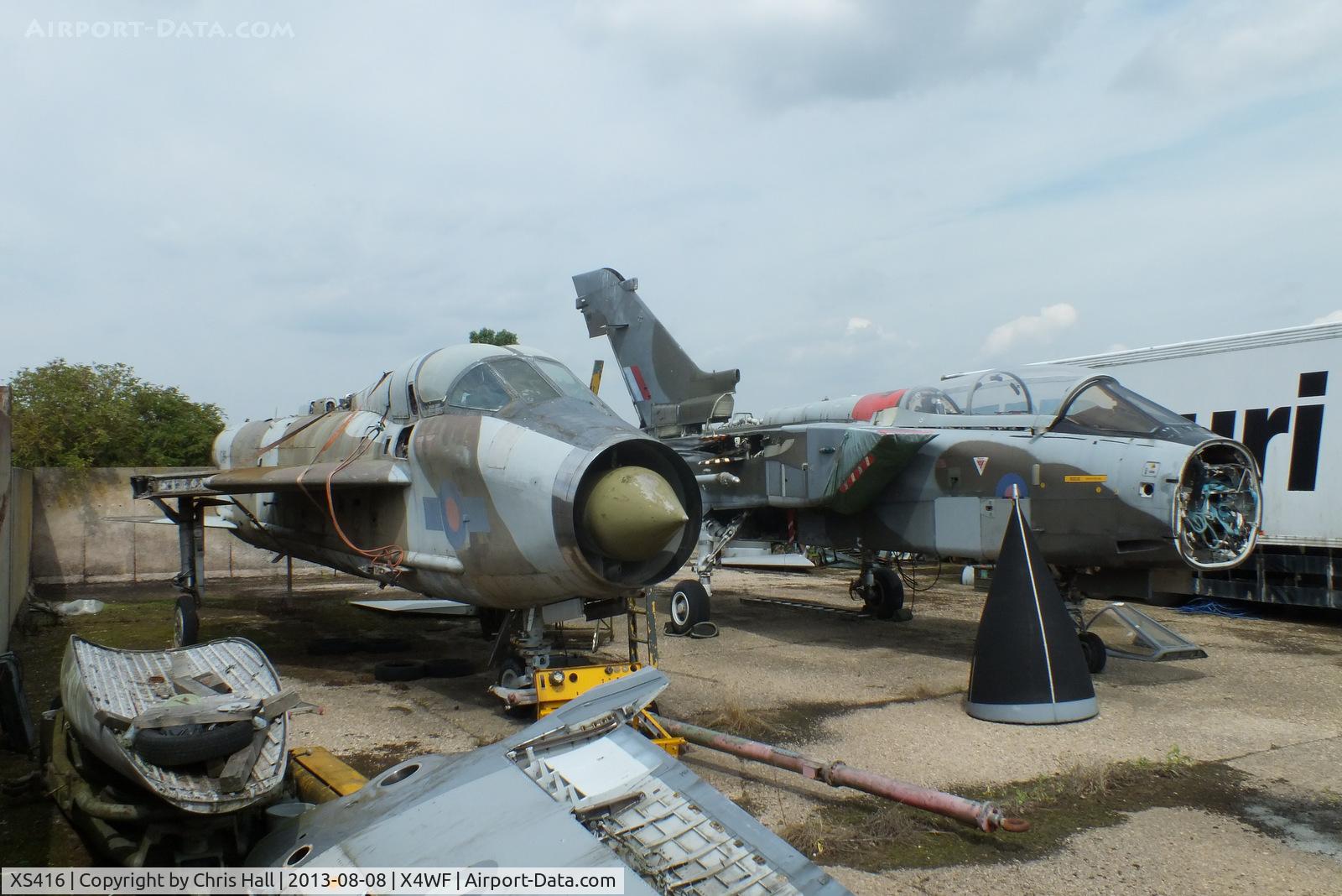 XS416, 1962 English Electric Lightning T.5 C/N 95001, English Electric Lightning T.5 XS416 and Panavia Tornado GR.1 ZA361 stored on a farm a few miles south of RAF Coningsby