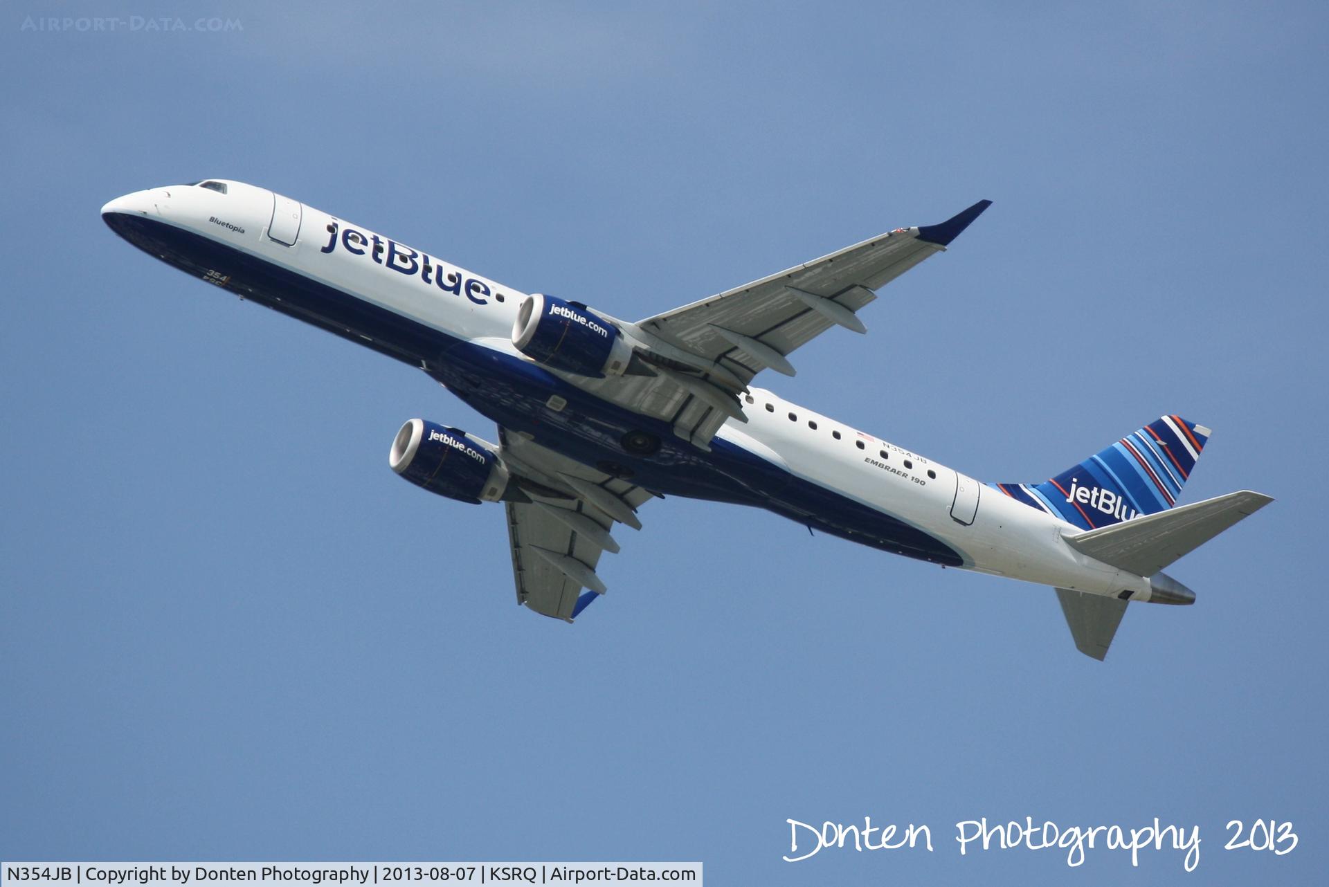 N354JB, 2013 Embraer 190AR (ERJ-190-100IGW) C/N 19000601, JetBlue Flight 164 (N354JB) 