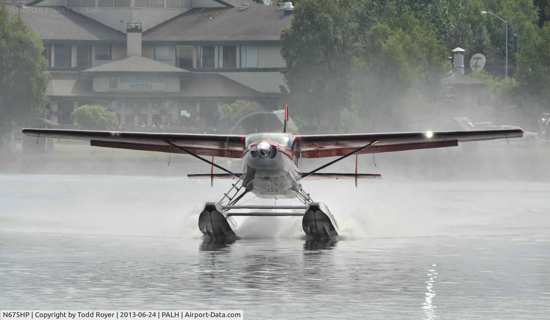 N675HP, 1998 Cessna 208 Caravan I C/N 20800289, Departing Lake Hood