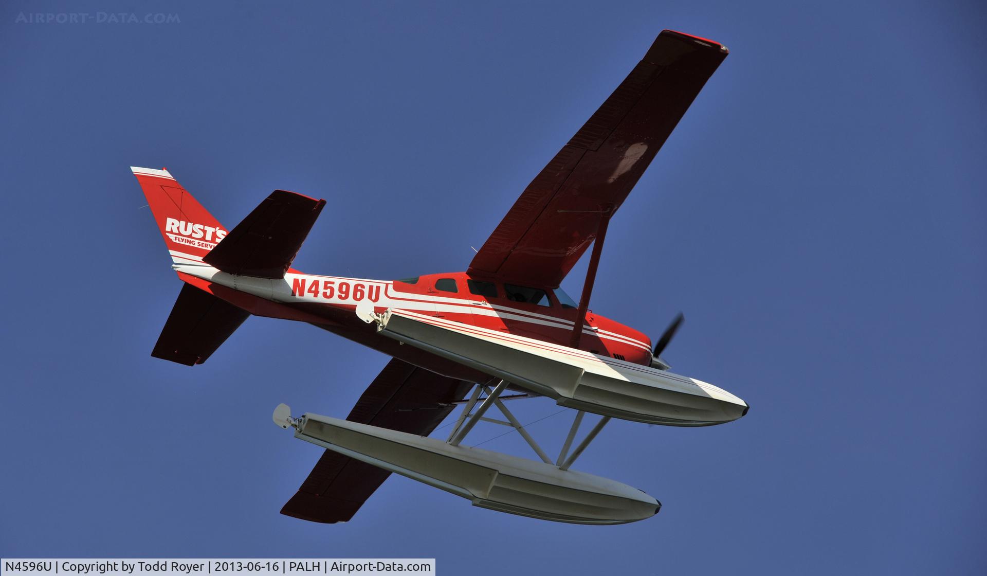 N4596U, 1979 Cessna U206G Stationair C/N U20604990, Departing Lake hood