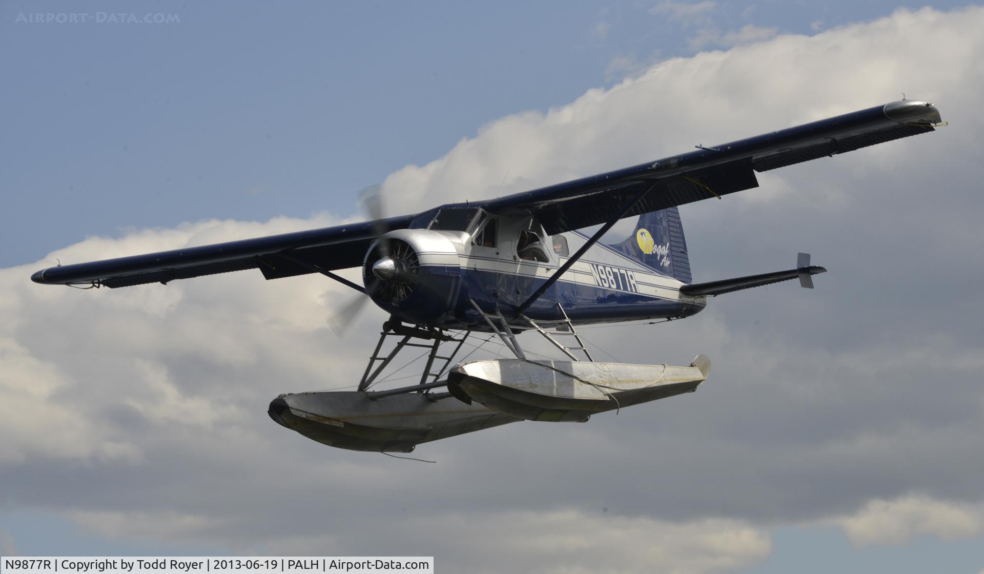 N9877R, 1957 De Havilland Canada DHC-2-L-20 C/N 1180, Landing at Lake Hood