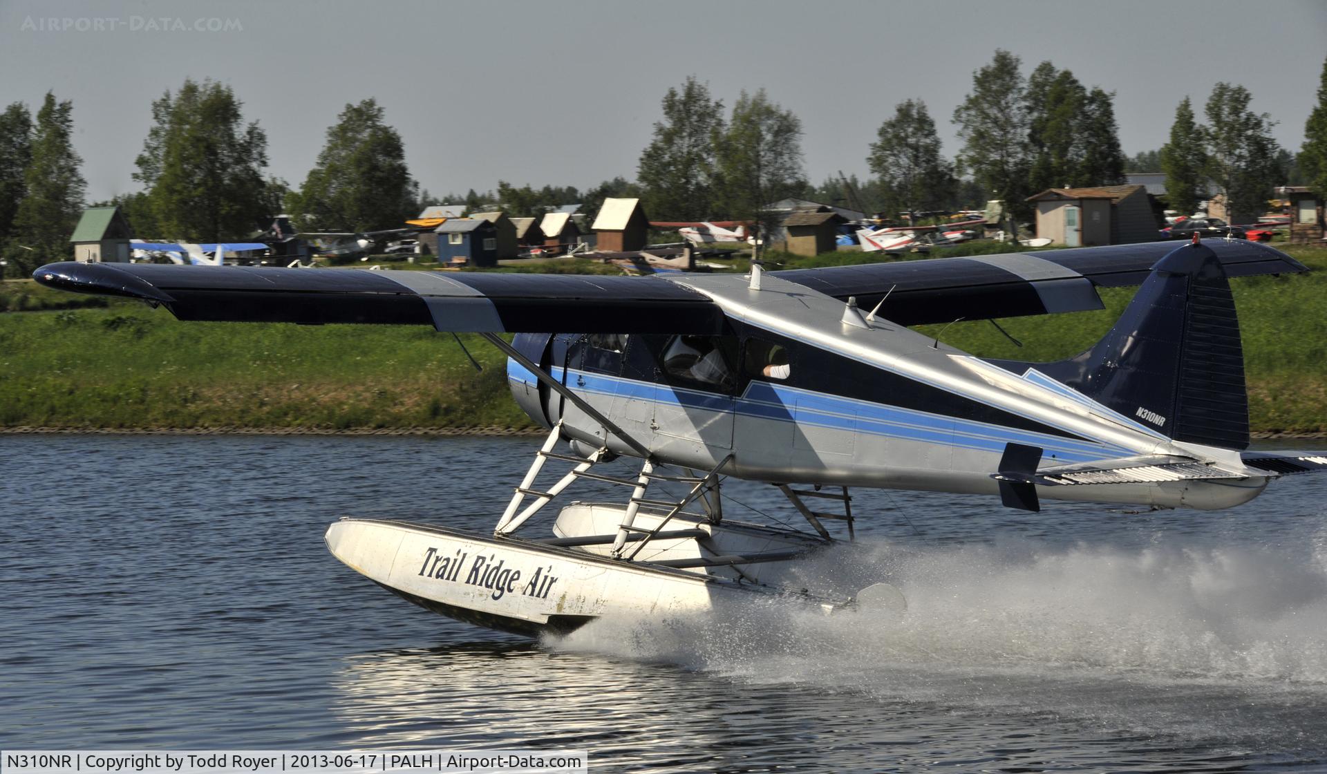 N310NR, 1952 De Havilland Canada DHC-2 Beaver Mk.1 (L20A) C/N 396, Departing Lake Hood