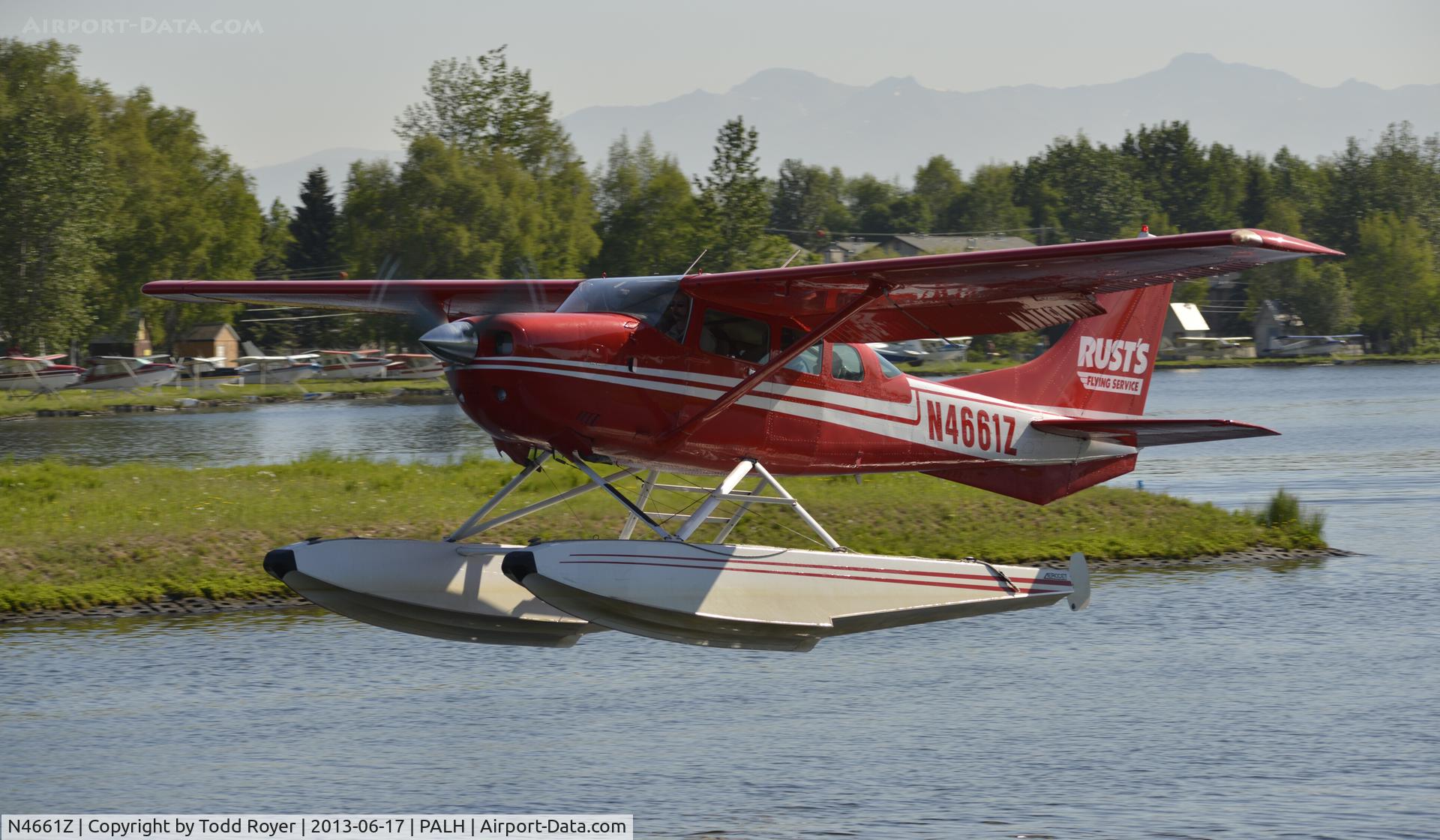 N4661Z, 1980 Cessna U206G Stationair C/N U20605998, Departing Lake Hood