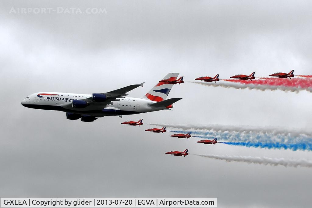 G-XLEA, 2012 Airbus A380-841 C/N 095, BA's first A380 in very good company