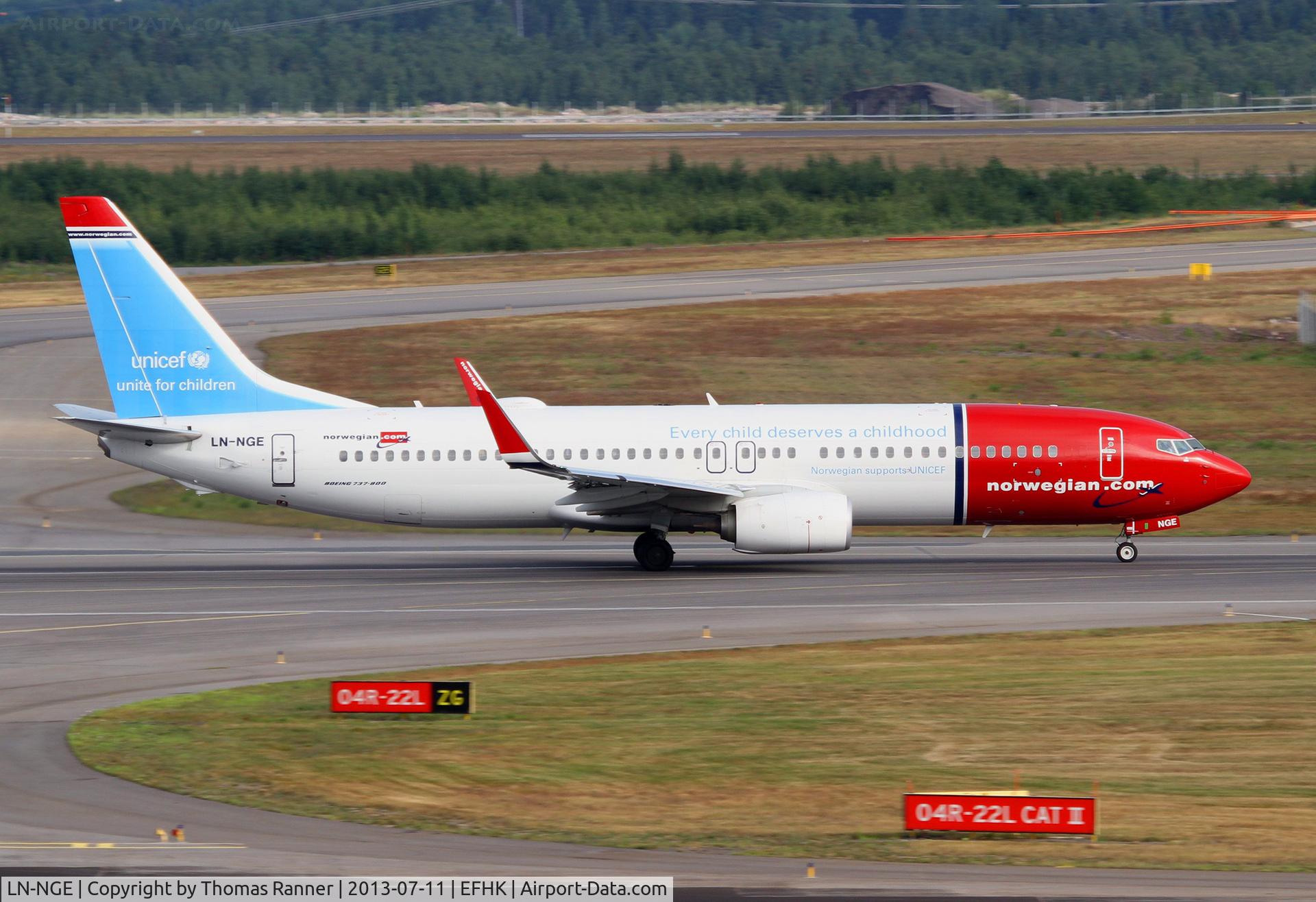 LN-NGE, 2012 Boeing 737-8JP C/N 39050, Norwegian B737