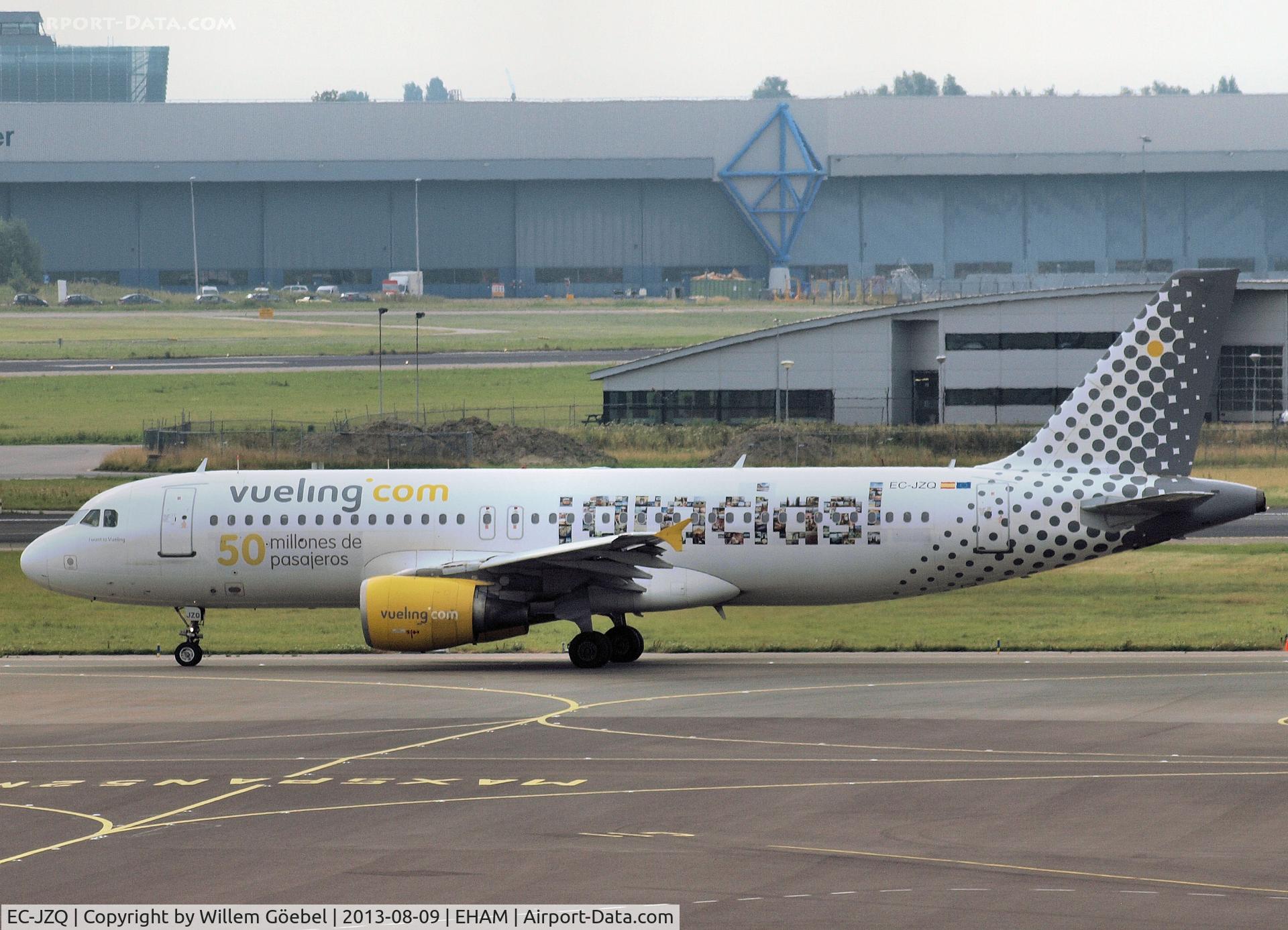 EC-JZQ, 1999 Airbus A320-214 C/N 992, Taxi to runway of Schiphol Airport in new painting