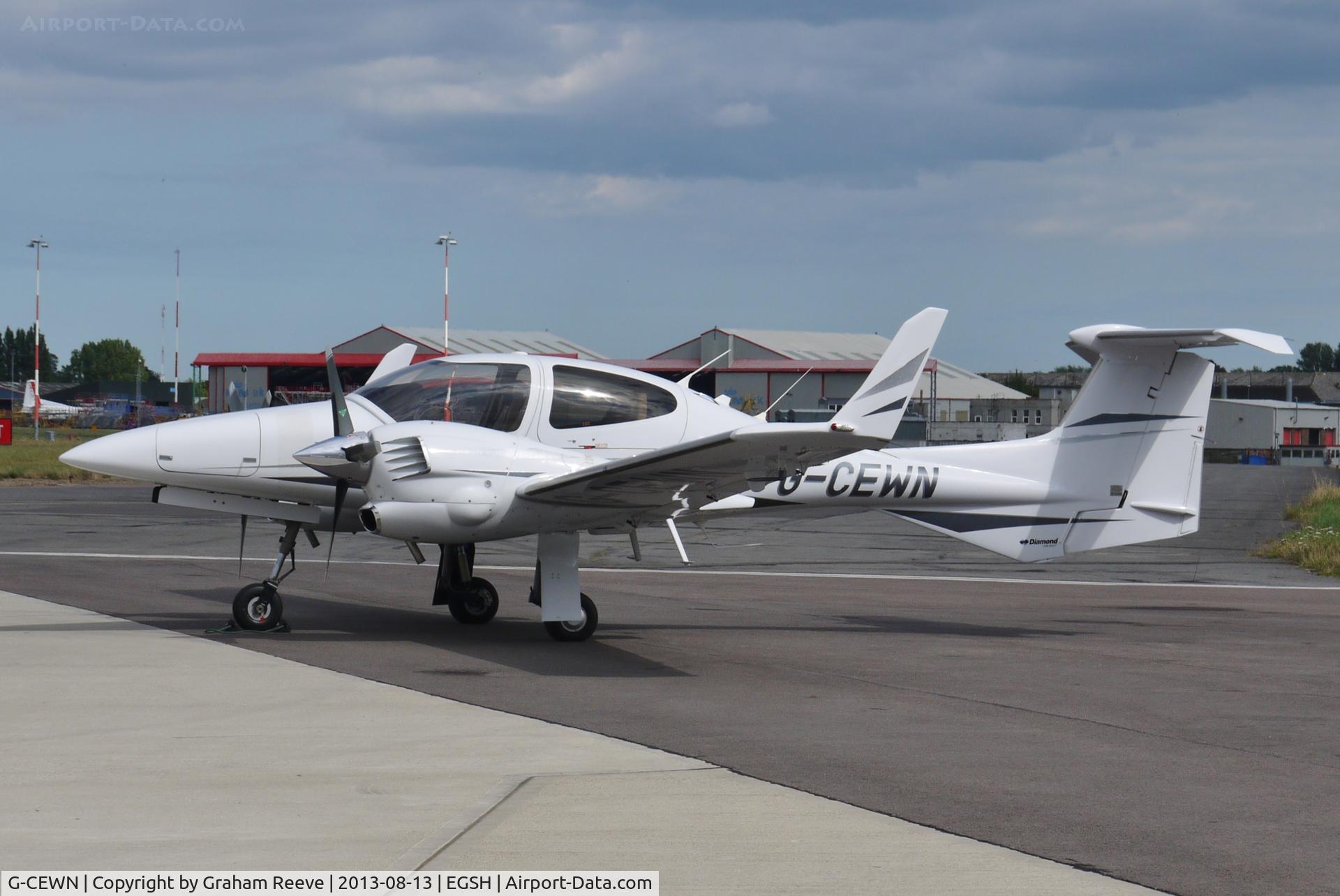 G-CEWN, 2007 Diamond DA-42 Twin Star C/N 42.316, Parked at Norwich.