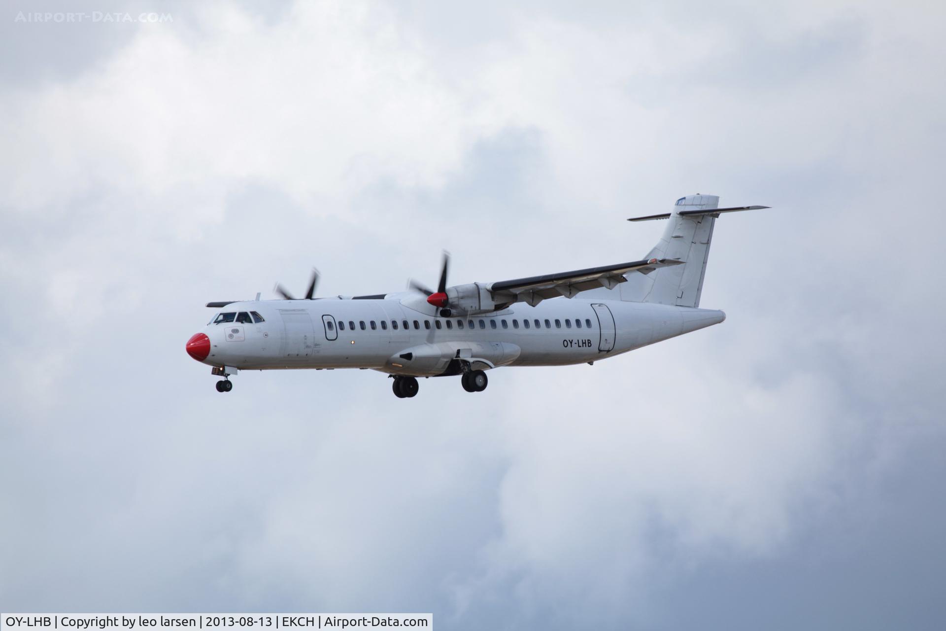 OY-LHB, 1997 ATR 72-202 C/N 496, App to R-22L Copenhagen Kastrup 13.8.13
