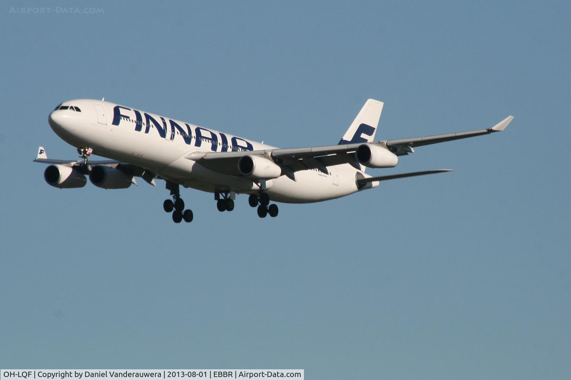 OH-LQF, 1997 Airbus A340-313X C/N 168, Arrival of flight AY811 to RWY 20