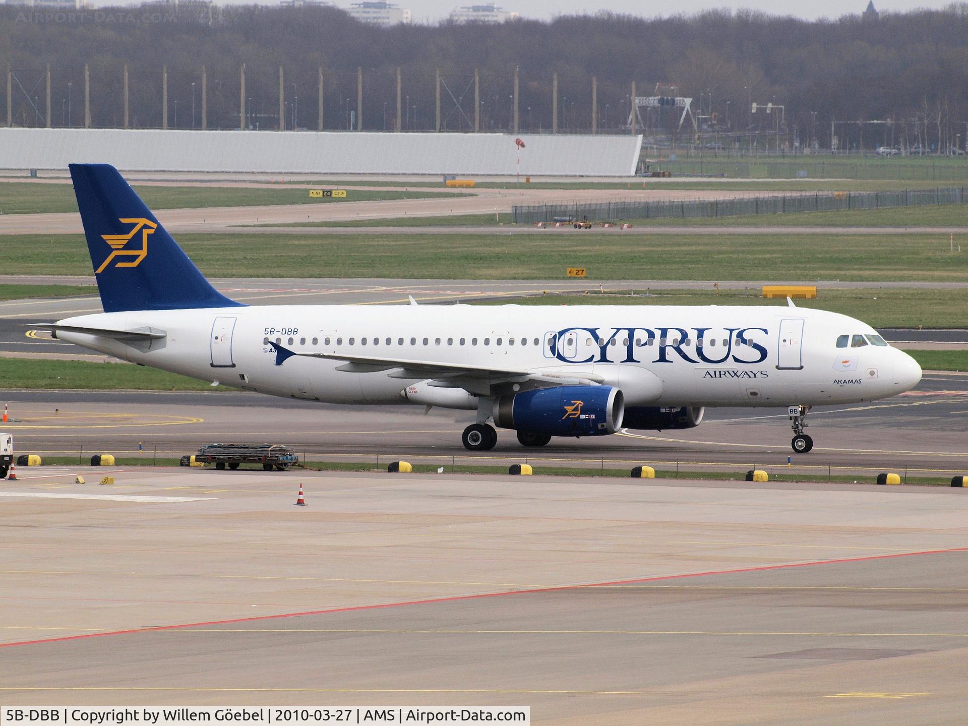 5B-DBB, 1991 Airbus A320-231 C/N 256, Taxi to the gate of Schiphol Airport