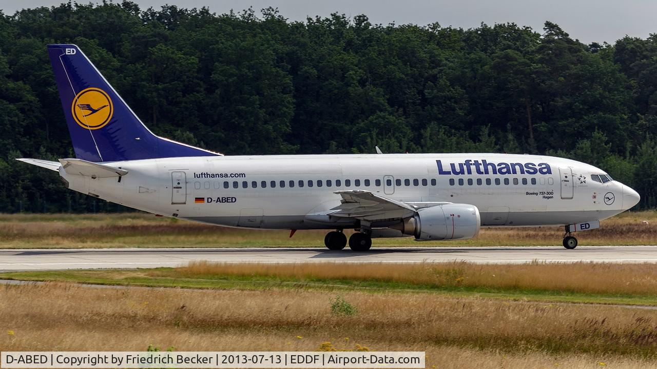 D-ABED, 1991 Boeing 737-330 C/N 25215, departure via RW18W