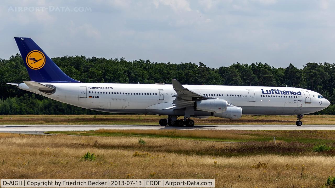 D-AIGH, 1994 Airbus A340-311 C/N 052, departure via RW18W