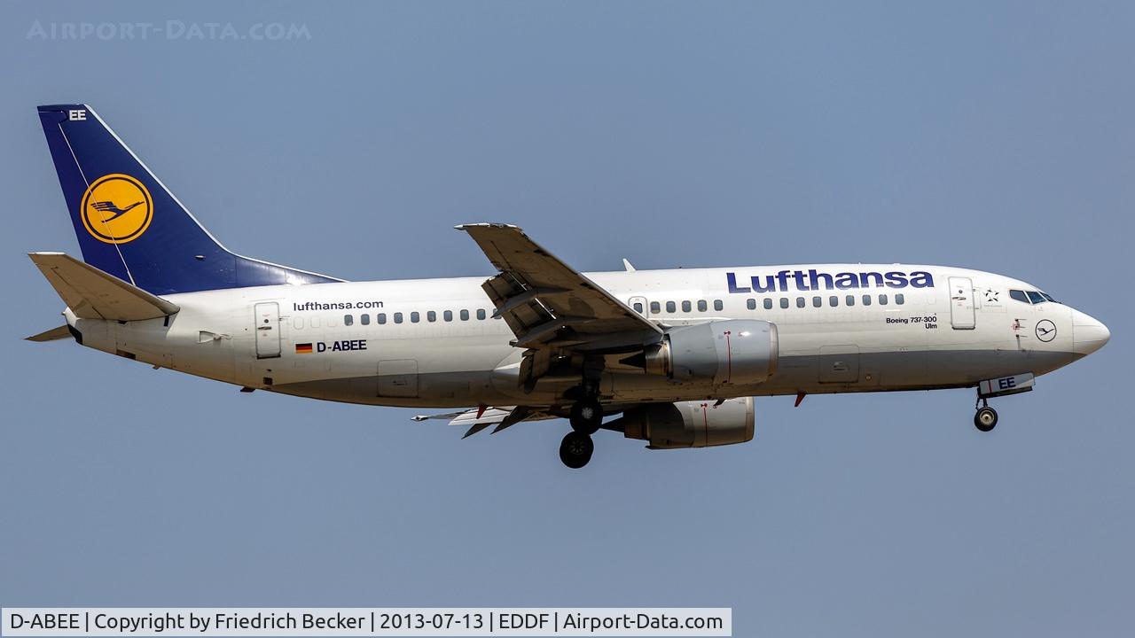 D-ABEE, 1991 Boeing 737-330 C/N 25216, departure via RW18W