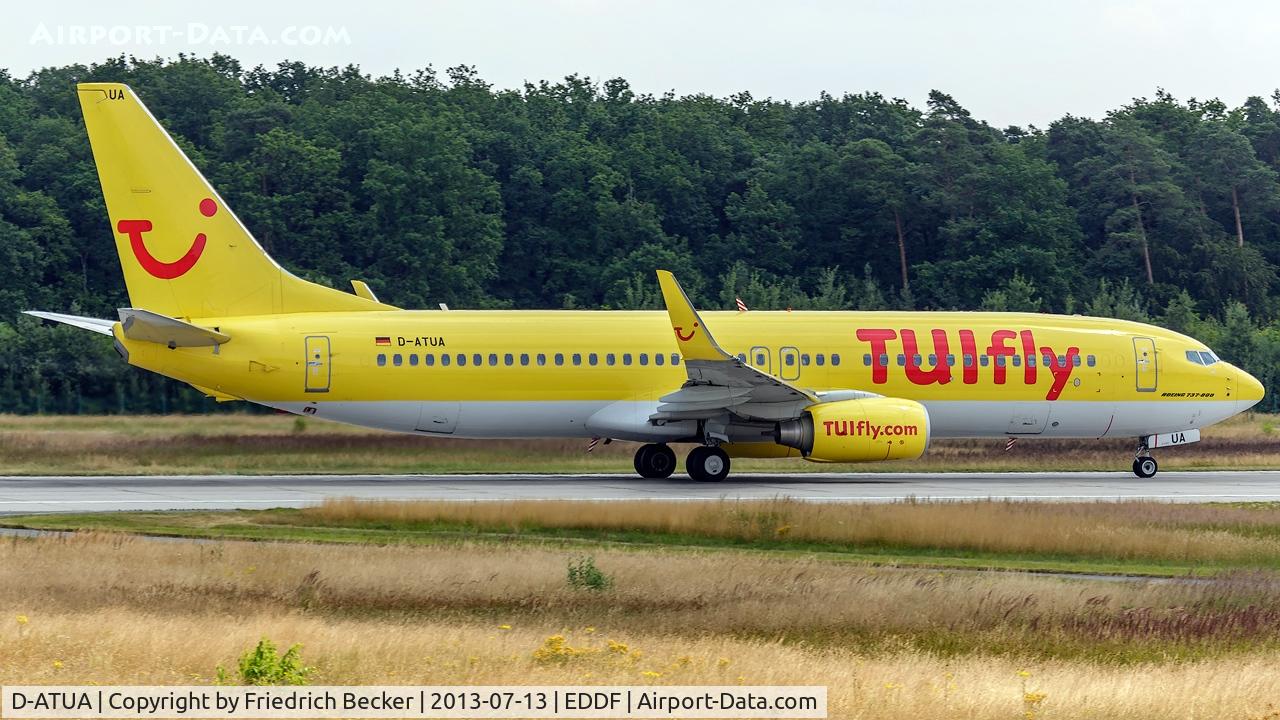 D-ATUA, 2007 Boeing 737-8K5 C/N 34691, departure via RW18W