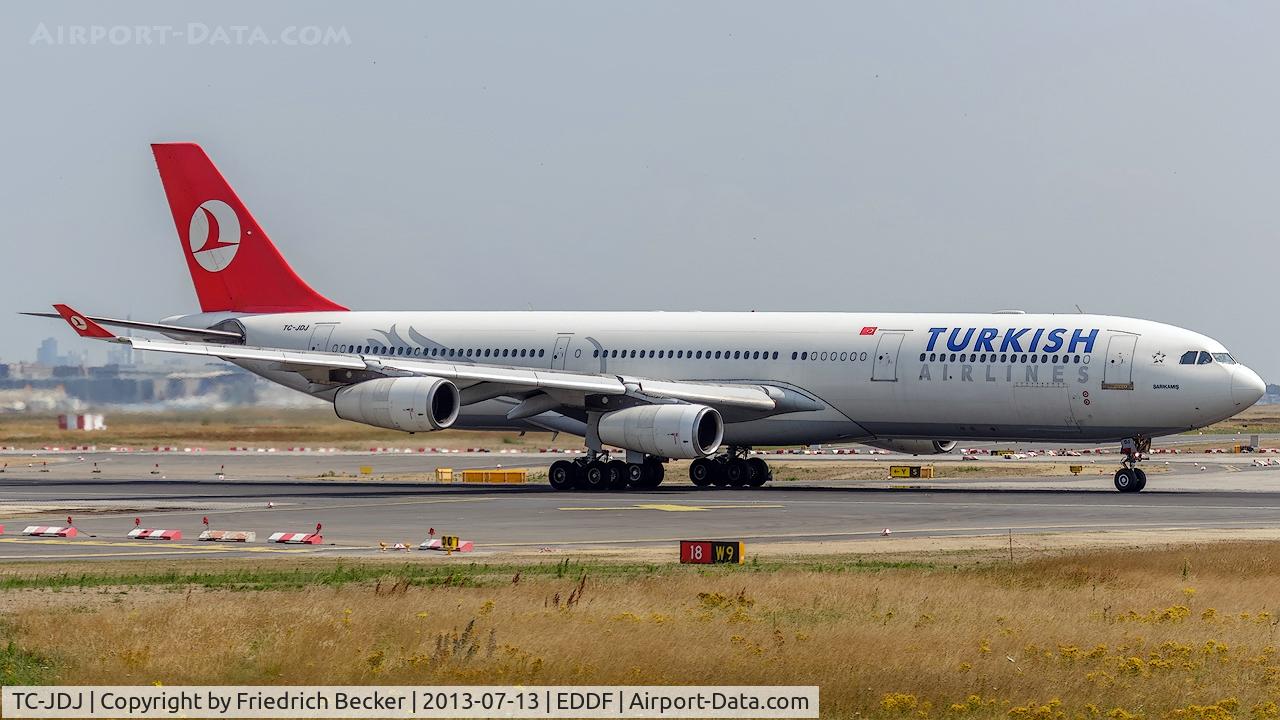 TC-JDJ, 1993 Airbus A340-311 C/N 023, departure via RW18W