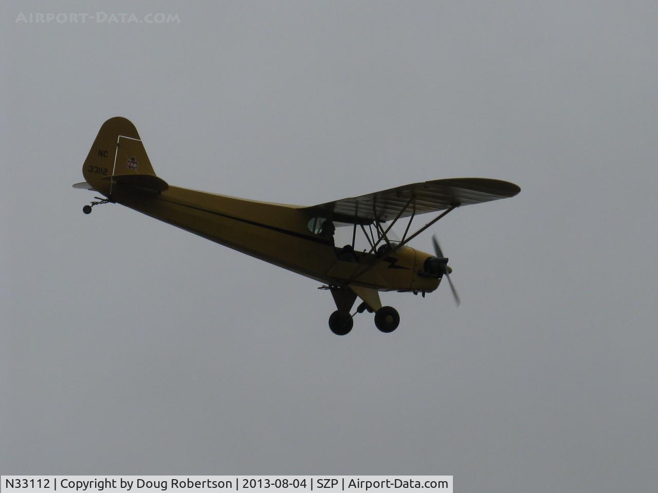 N33112, 1940 Piper J3C-65 Cub Cub C/N 5830, 1940 Piper J3C-65 CUB, Continental C90 90 Hp upgrade, low level jinking below the overcast