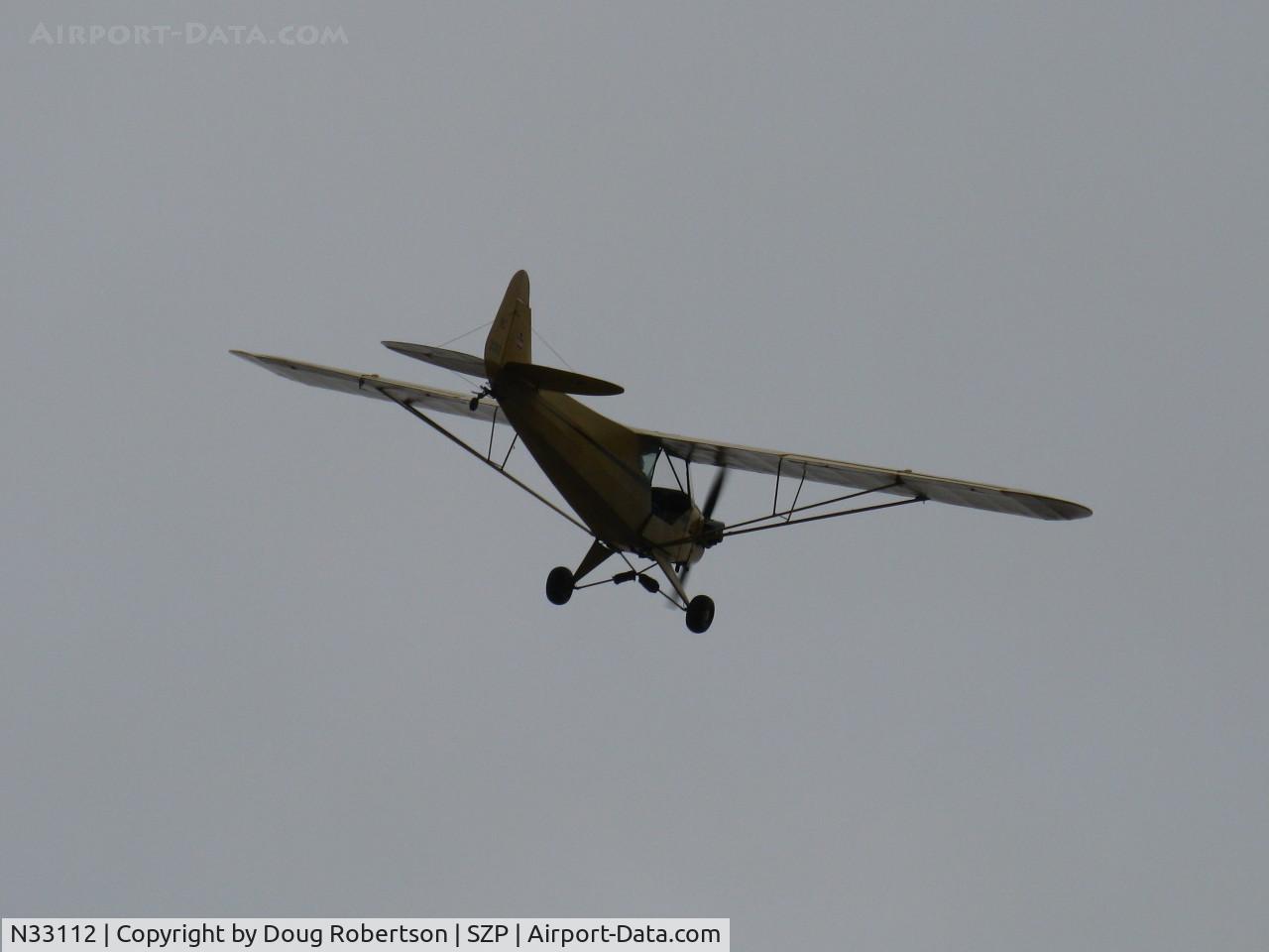 N33112, 1940 Piper J3C-65 Cub Cub C/N 5830, 1940 Piper J3C-65 CUB, Continental C90 90 Hp upgrade, low level jinking below the overcast