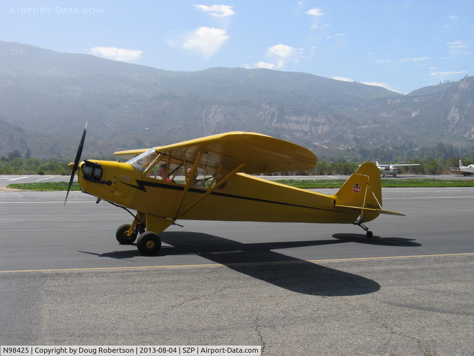 N98425, 1946 Piper J3C-65 Cub Cub C/N 18612, 1946 Piper J3C-65 CUB, Continental C90 90 Hp upgrade, taxi
