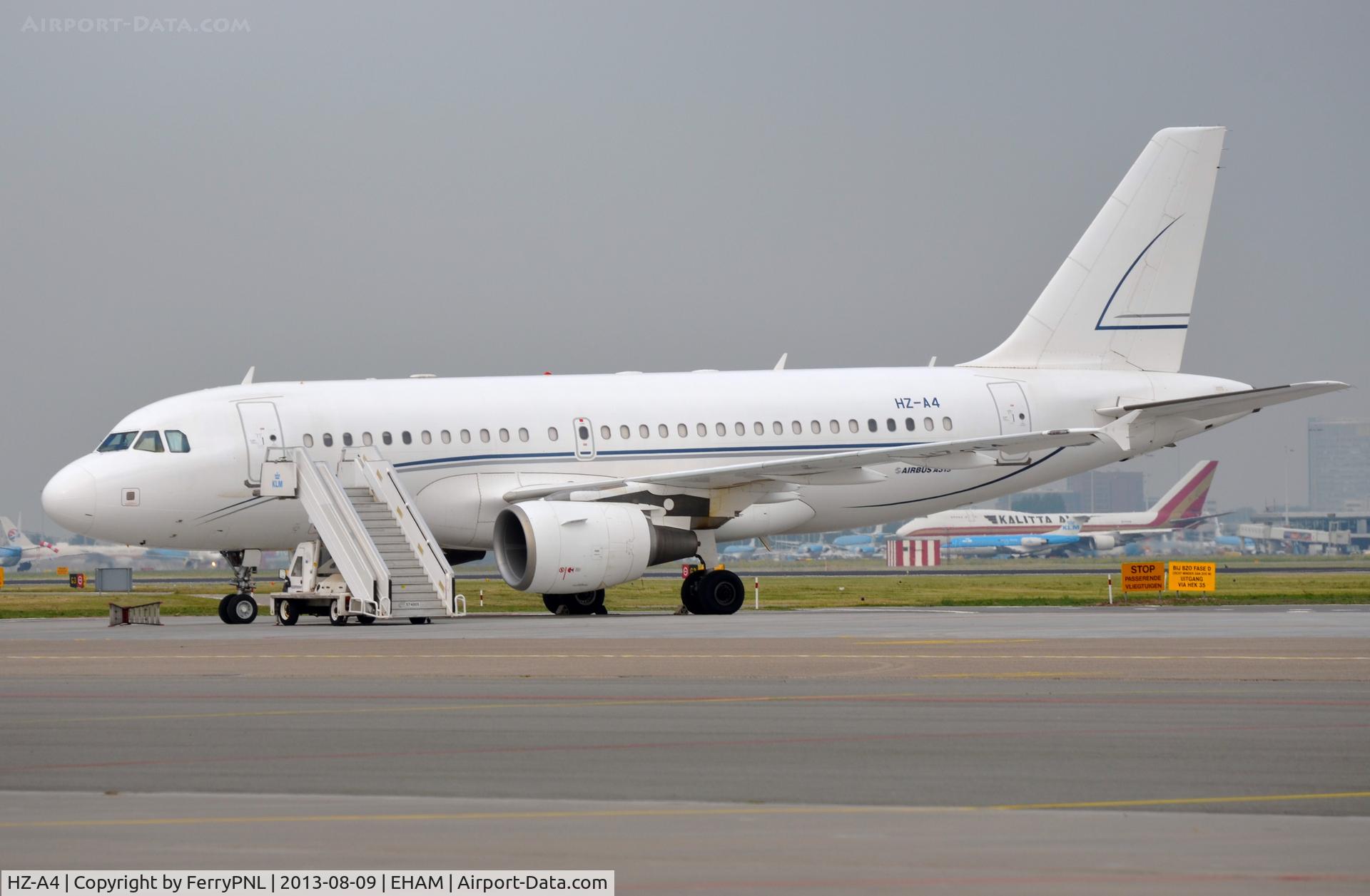 HZ-A4, 2001 Airbus A319-112 C/N 1494, A319CJ at Schiphol-East