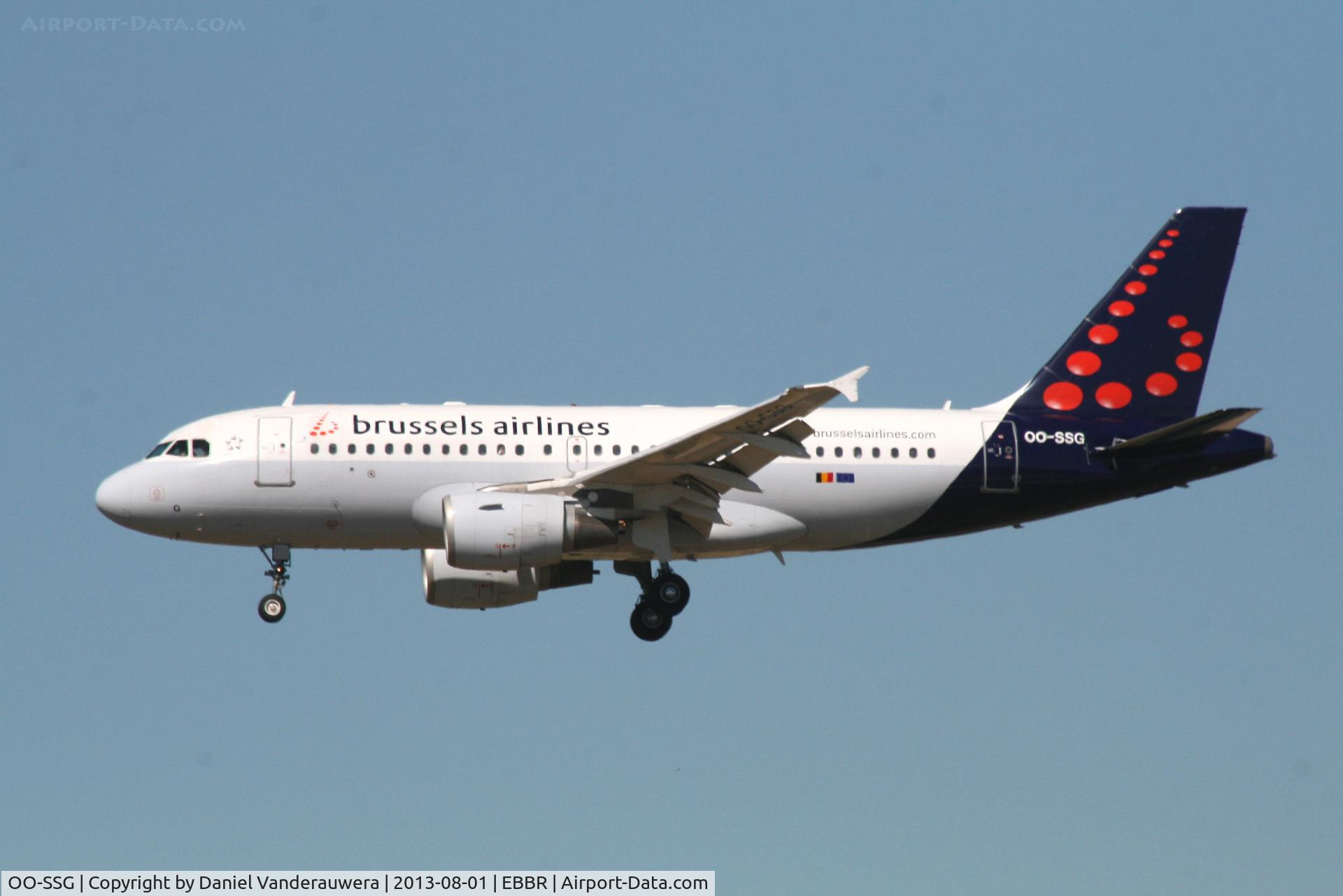 OO-SSG, 2000 Airbus A319-112 C/N 1160, Flight HQ4183 is descending to RWY 20