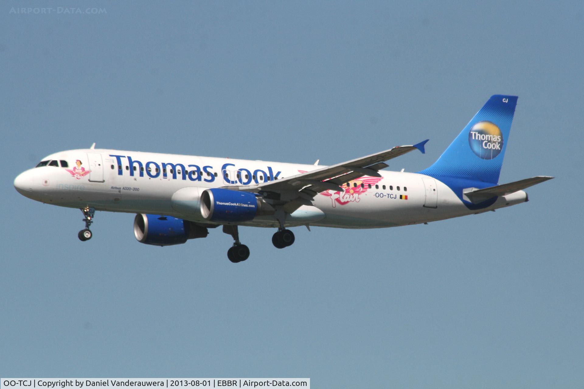 OO-TCJ, 2002 Airbus A320-214 C/N 1787, Flight HQ4367 is descending to RWY 20