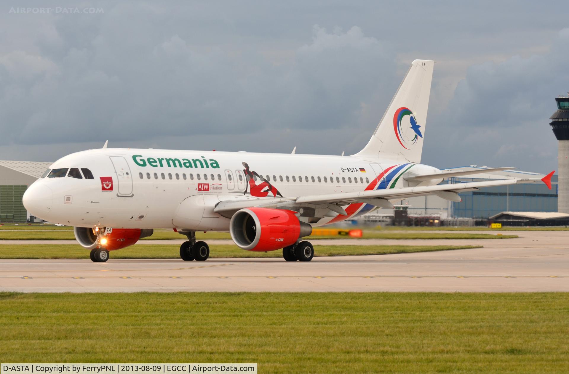 D-ASTA, 2011 Airbus A319-112 C/N 4663, Germania A319 D-ASTA operating out of MAN this season.