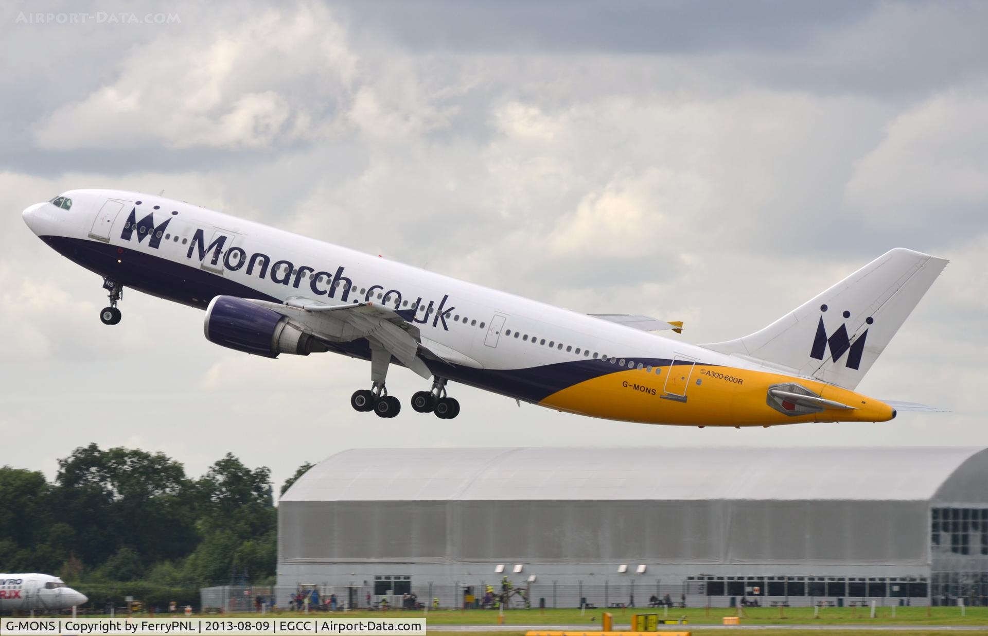 G-MONS, 1989 Airbus A300B4-605R C/N 556, Monarch A306, operating its last season.