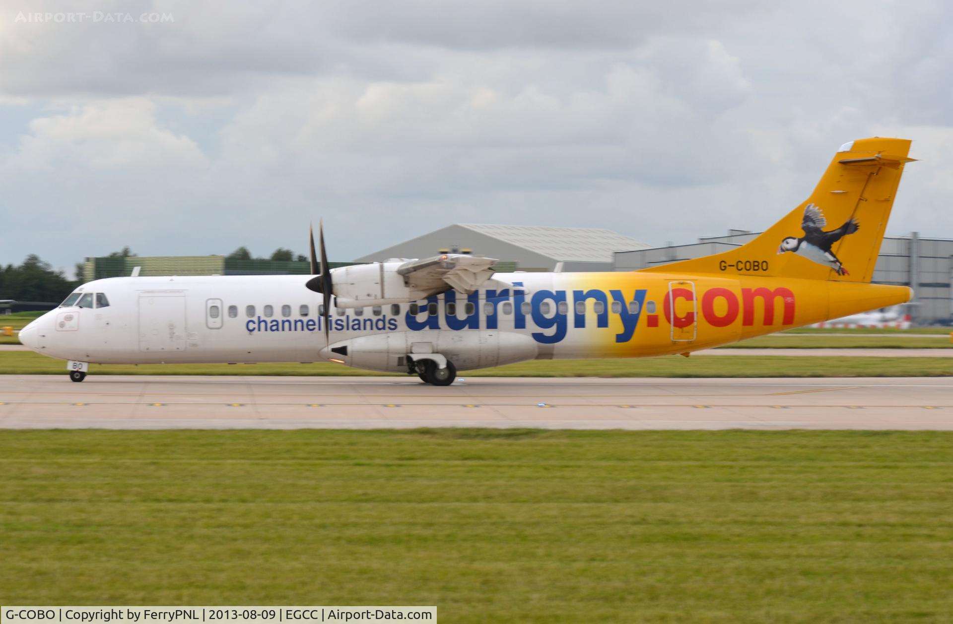 G-COBO, 2008 ATR 72-212A C/N 852, Aurigny ATR72 taking off for Jersey