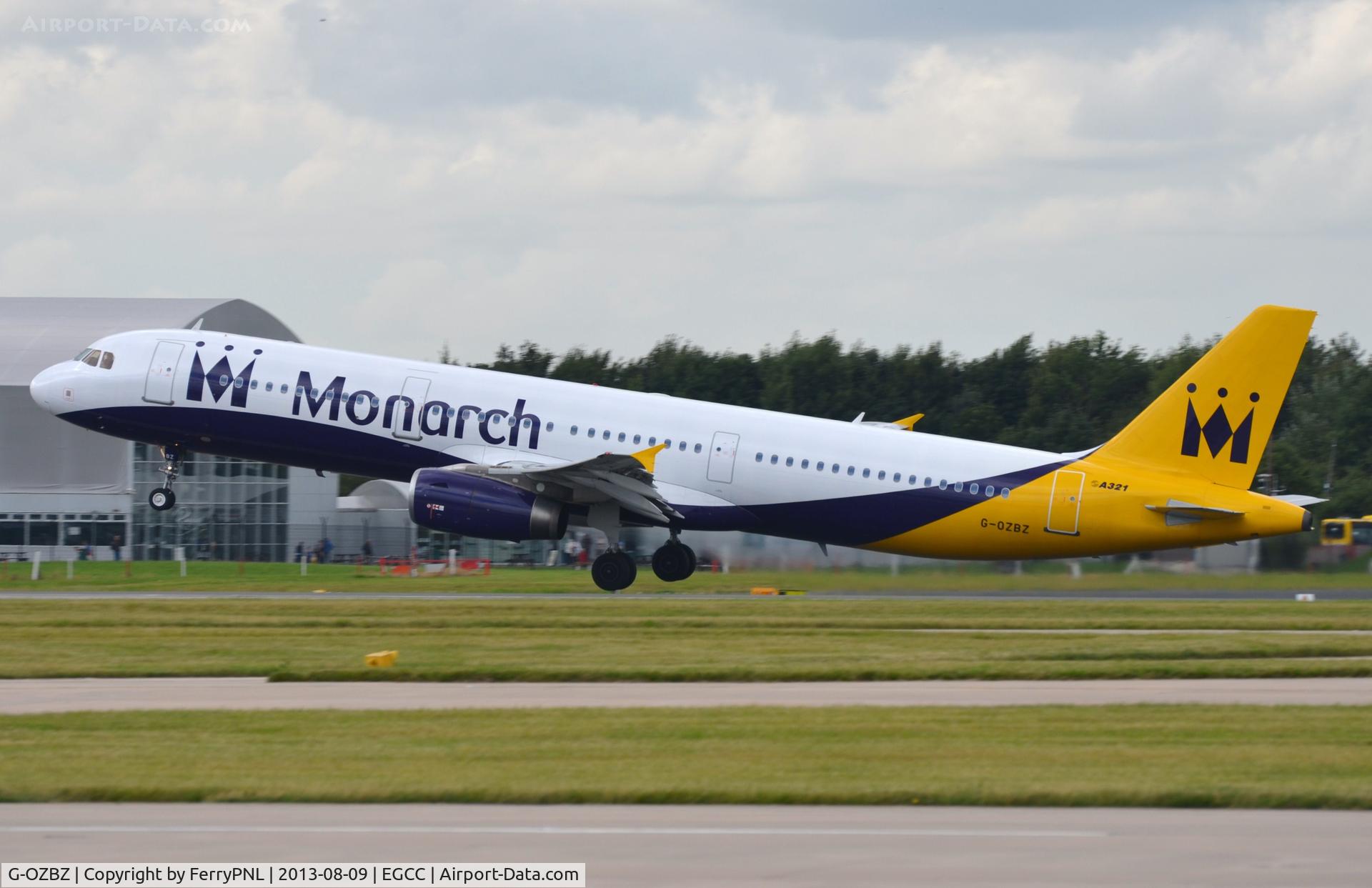 G-OZBZ, 2001 Airbus A321-231 C/N 1421, Monarch A321 lifting off.