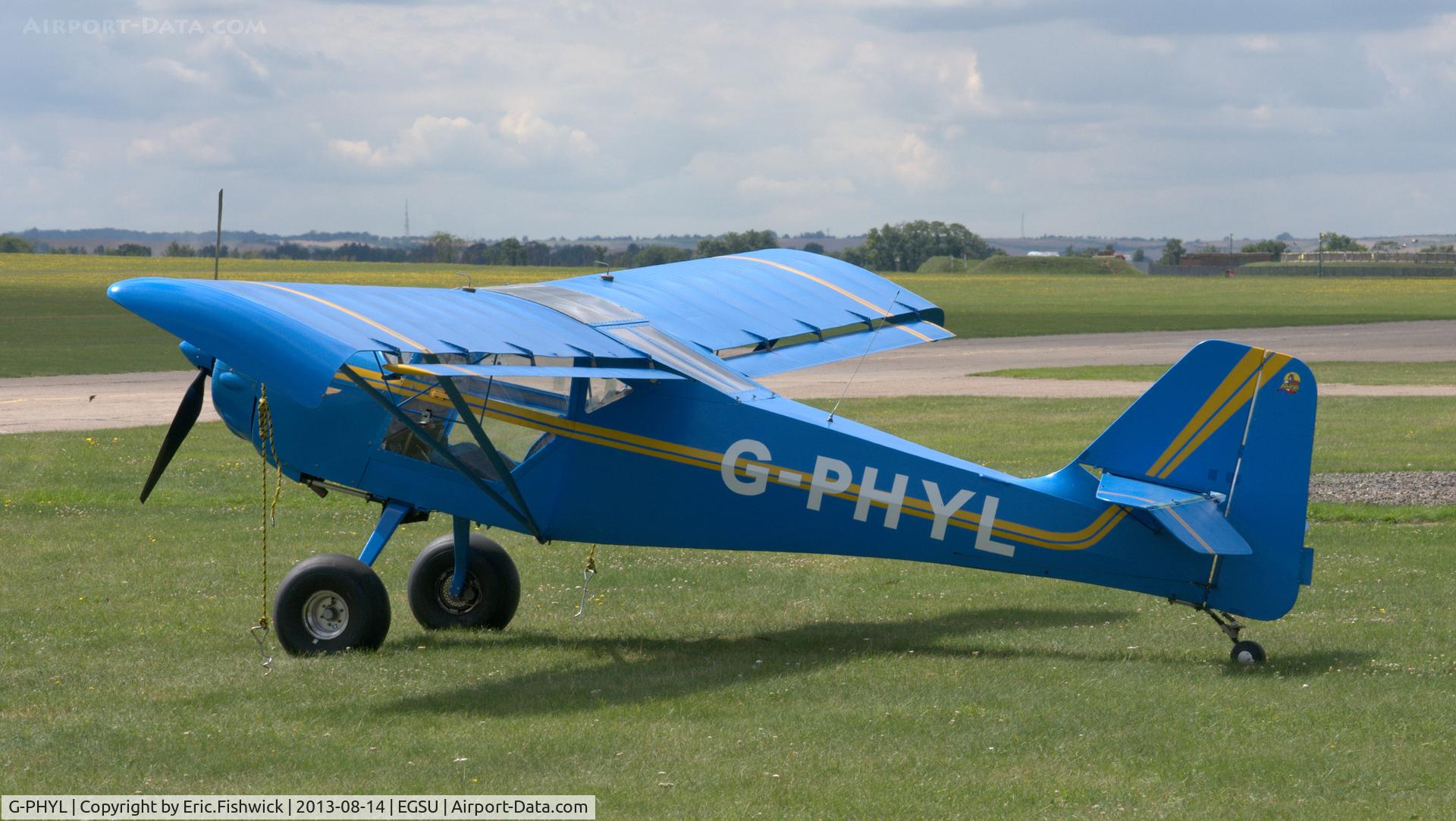 G-PHYL, 1999 Denney Kitfox Mk4 C/N PFA 172A-12189, 1. G-PHYL visiting Duxford Airfield.