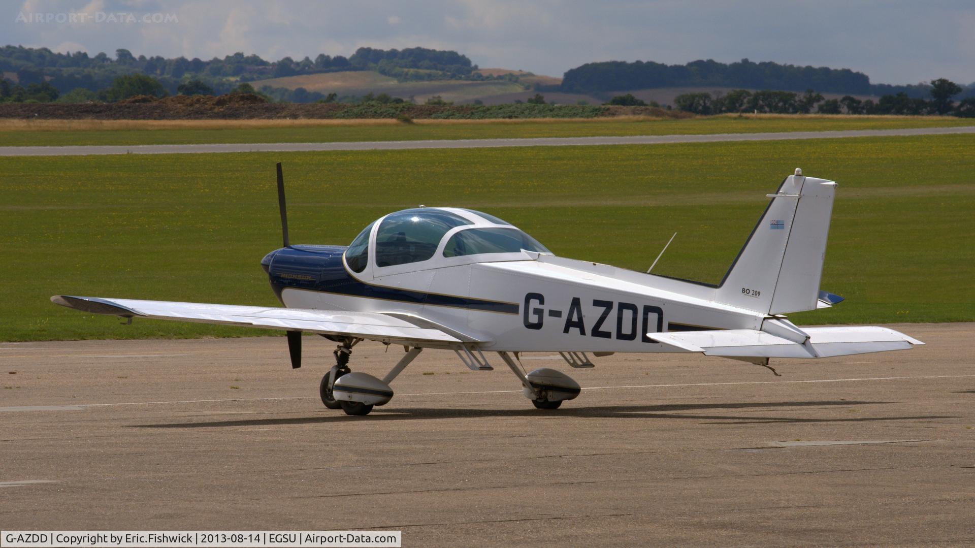 G-AZDD, 1971 Bolkow Bo-209 Monsun 150FF C/N 143, 1. G-AZDD visiting Duxford Airfield.