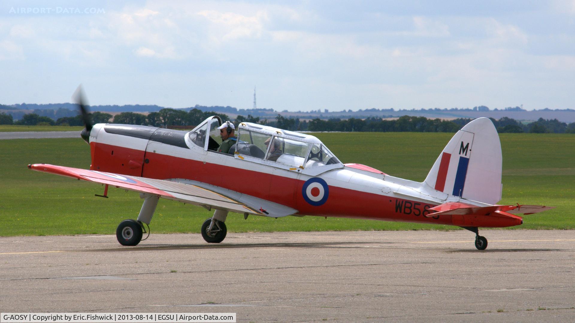 G-AOSY, 1950 De Havilland DHC-1 Chipmunk T.10 C/N C1/0037, 1. WB585 preparing to depart Duxford Airfield