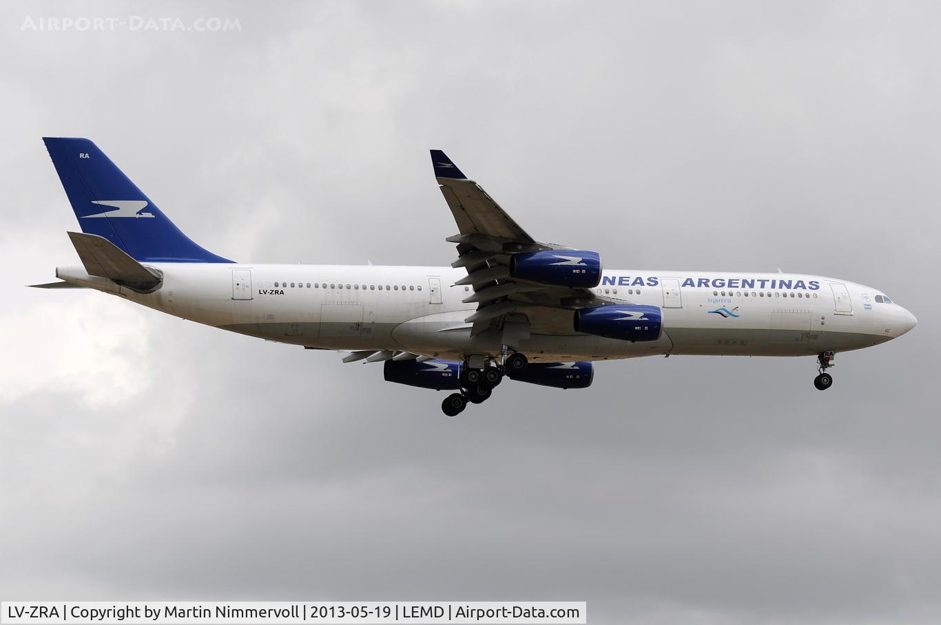 LV-ZRA, 1995 Airbus A340-211 C/N 085, Aerolineas Argentinas