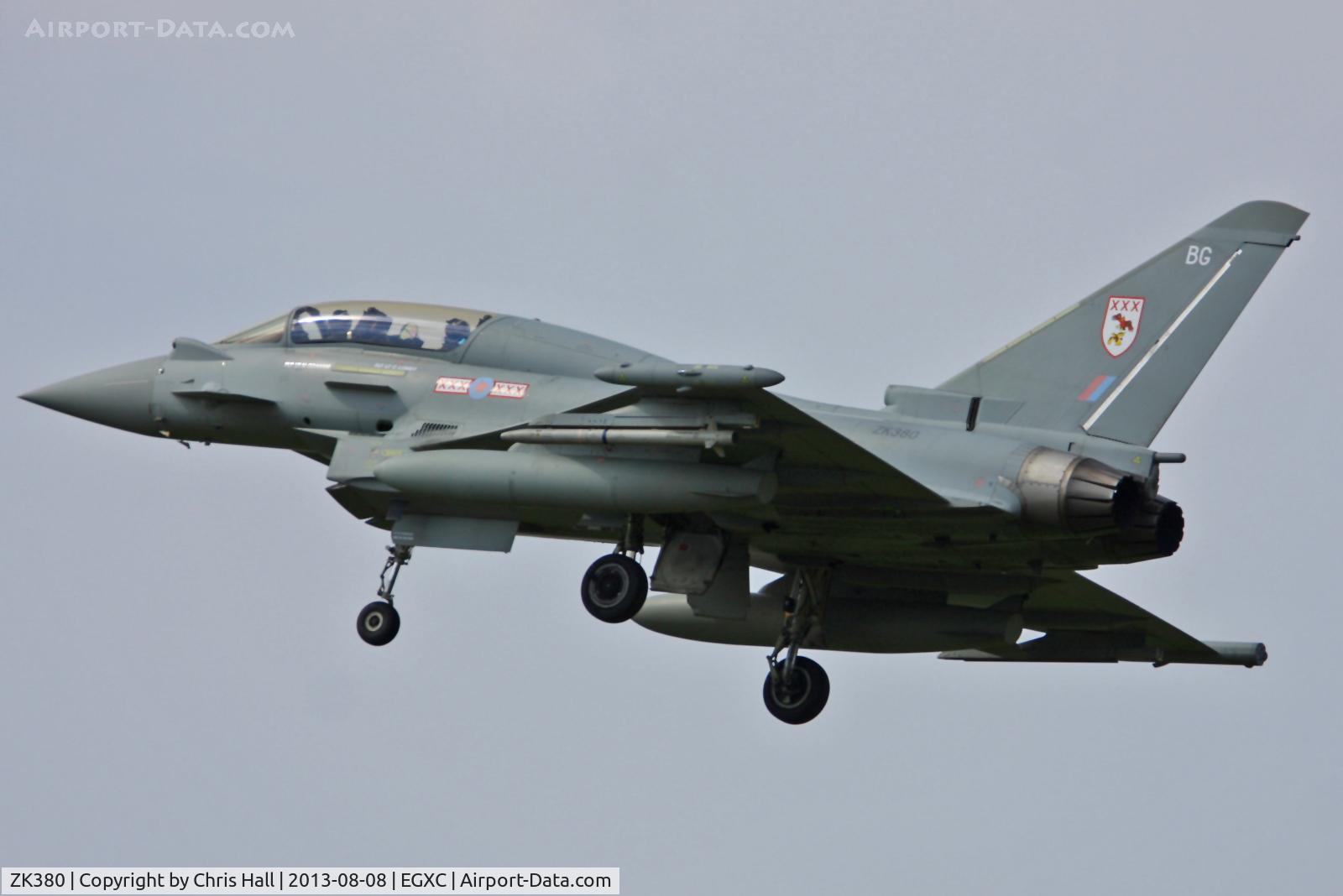 ZK380, 2010 Eurofighter EF-2000 Typhoon T.3 C/N BT025/270, Royal Air Force 29(R) Squadron