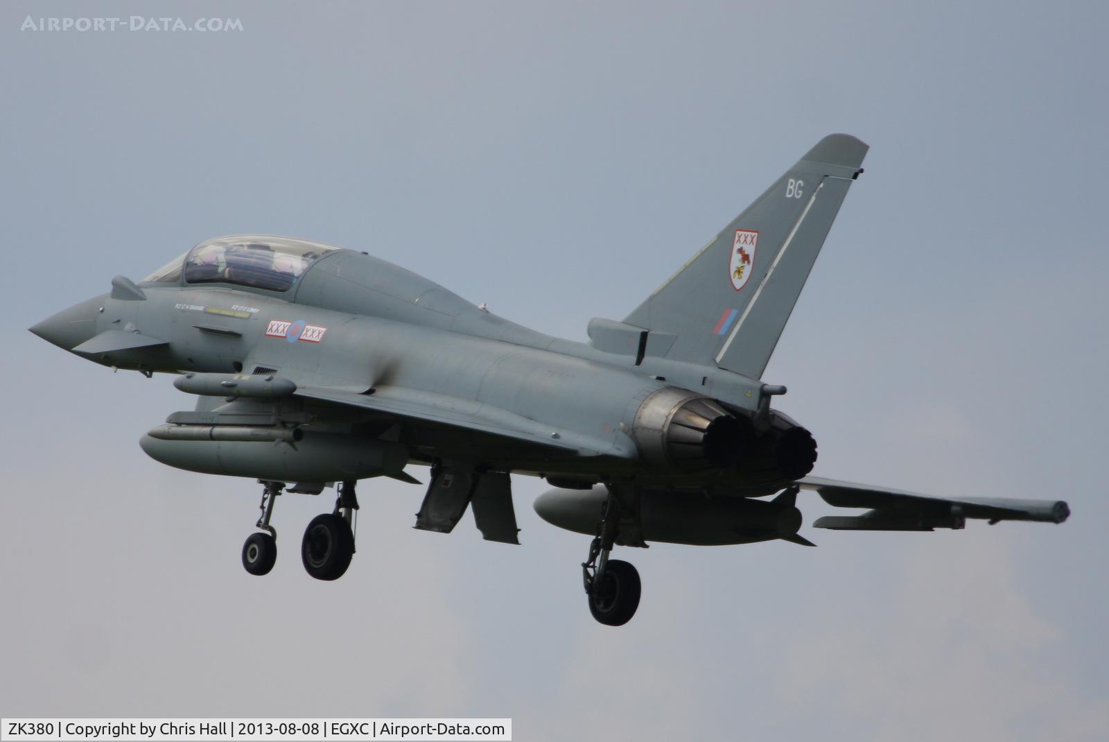 ZK380, 2010 Eurofighter EF-2000 Typhoon T.3 C/N BT025/270, Royal Air Force 29(R) Squadron