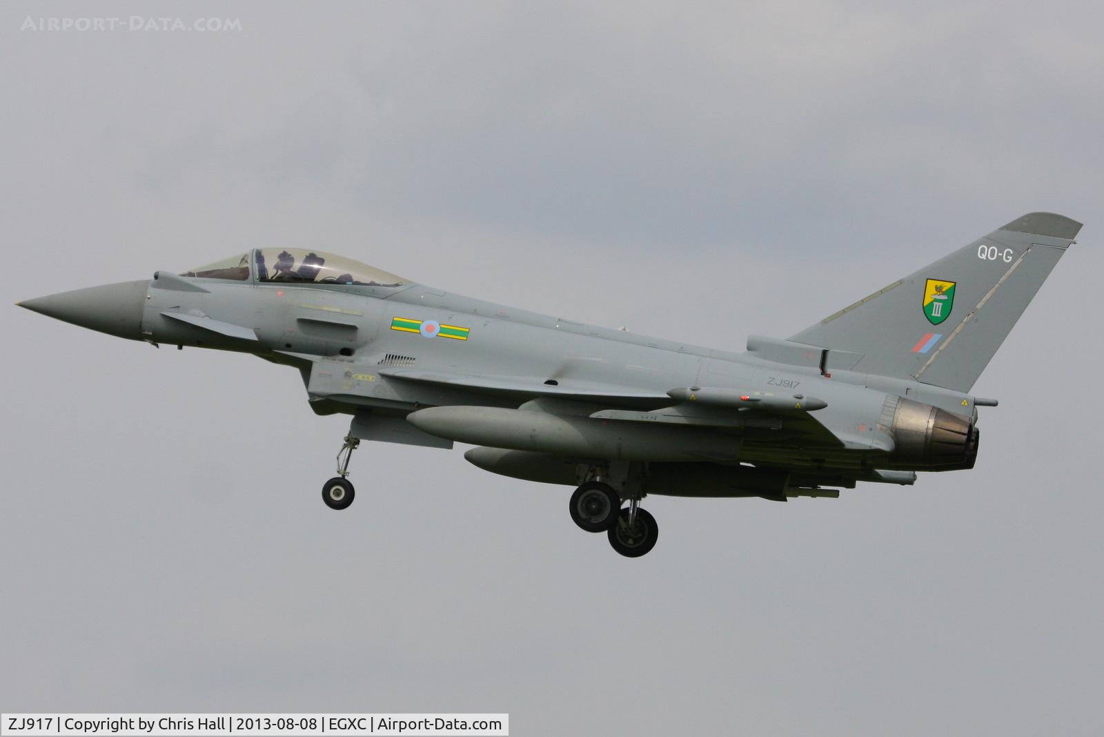 ZJ917, 2005 Eurofighter EF-2000 Typhoon FGR4 C/N 0059/BS008, Royal Air Force 3(F) Squadron