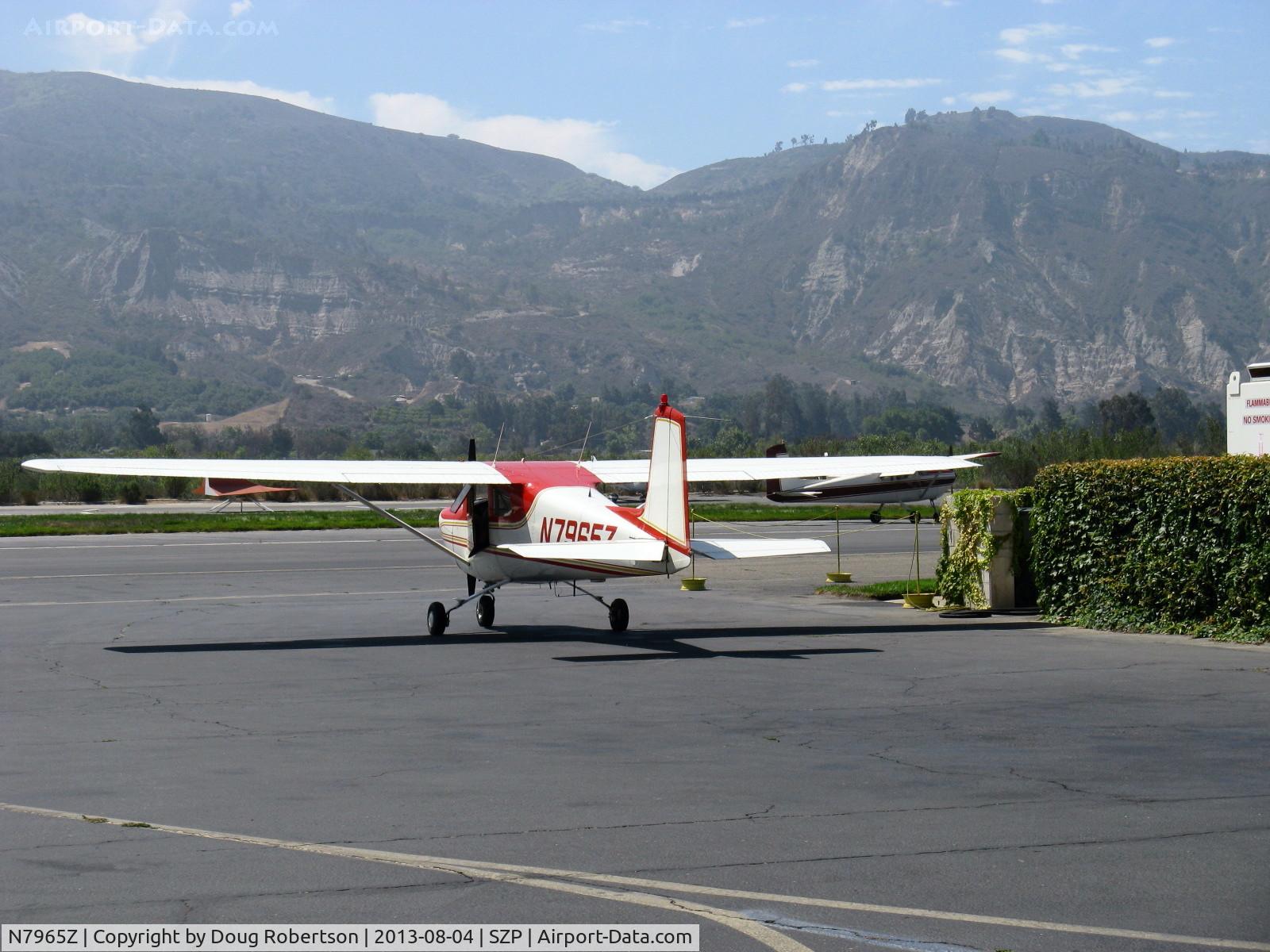N7965Z, 1963 Cessna 150C C/N 15060065, 1963 Cessna 150C, Continental O-200 100 Hp, very well-kept straight tail 150, refueling