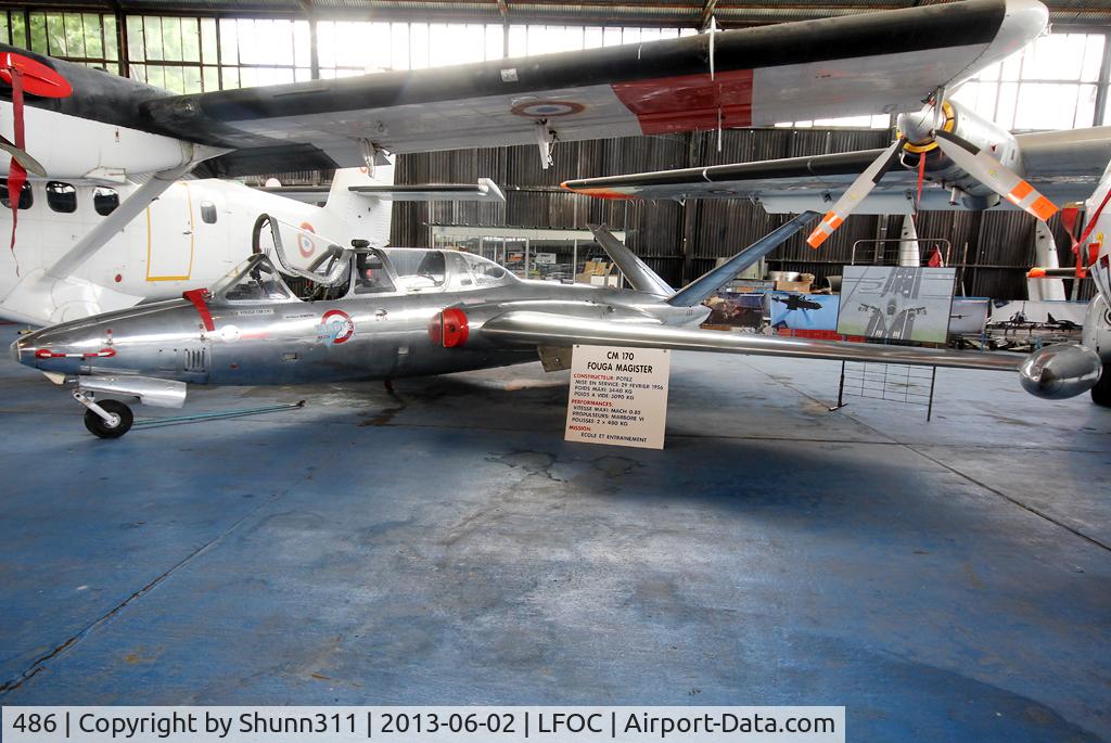 486, Fouga CM-170R Magister C/N 486, Preserved in Canopee Museum and seen during LFOC Open Day 2013...
