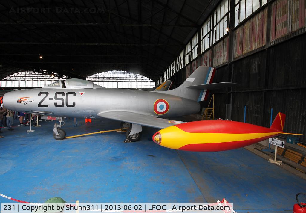 231, Dassault MD-450 Ouragan C/N 231, Preserved in Canopee Museum and seen during LFOC Open Day 2013...