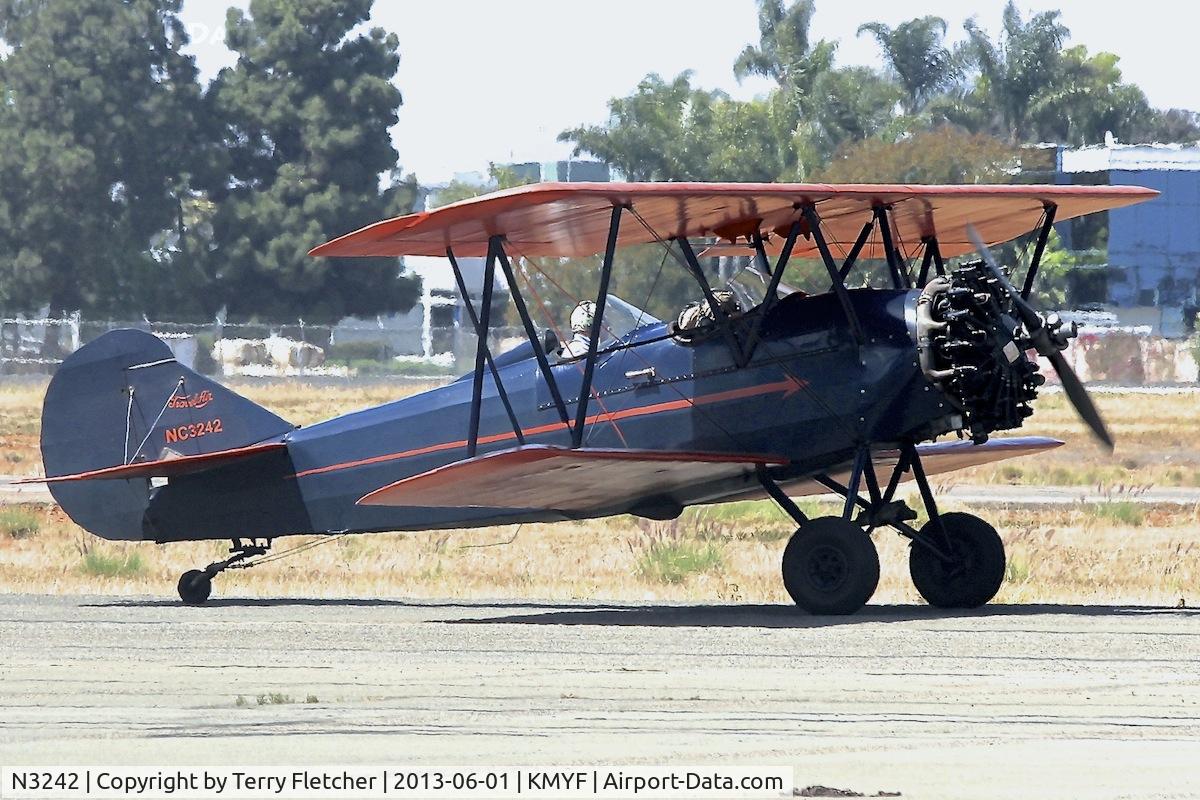 N3242, 1927 Curtiss-Wright Travel Air 4000 C/N 256, At Montgomery Field, San Diego, California