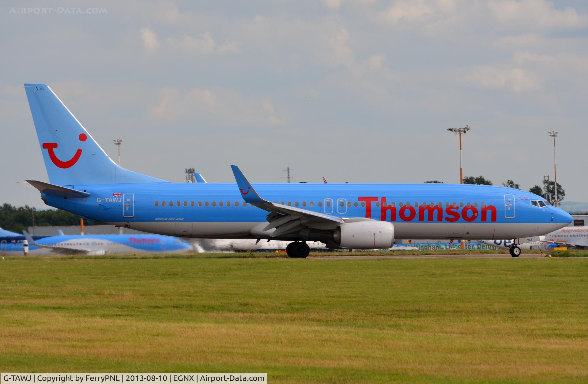 G-TAWJ, 2012 Boeing 737-8K5 C/N 38108, Thomson B738 just landed