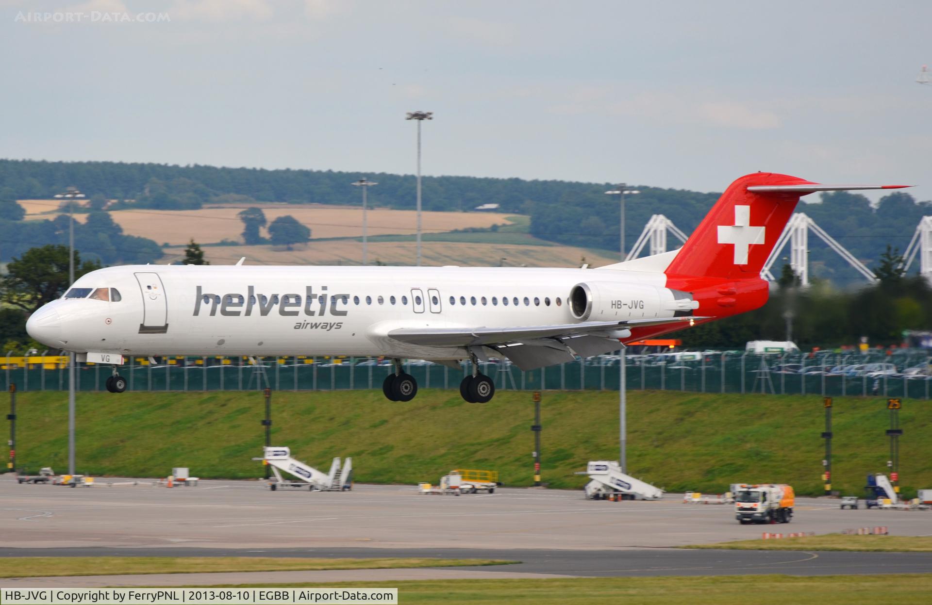 HB-JVG, 1993 Fokker 100 (F-28-0100) C/N 11478, Helvetic Fk100 on finals
