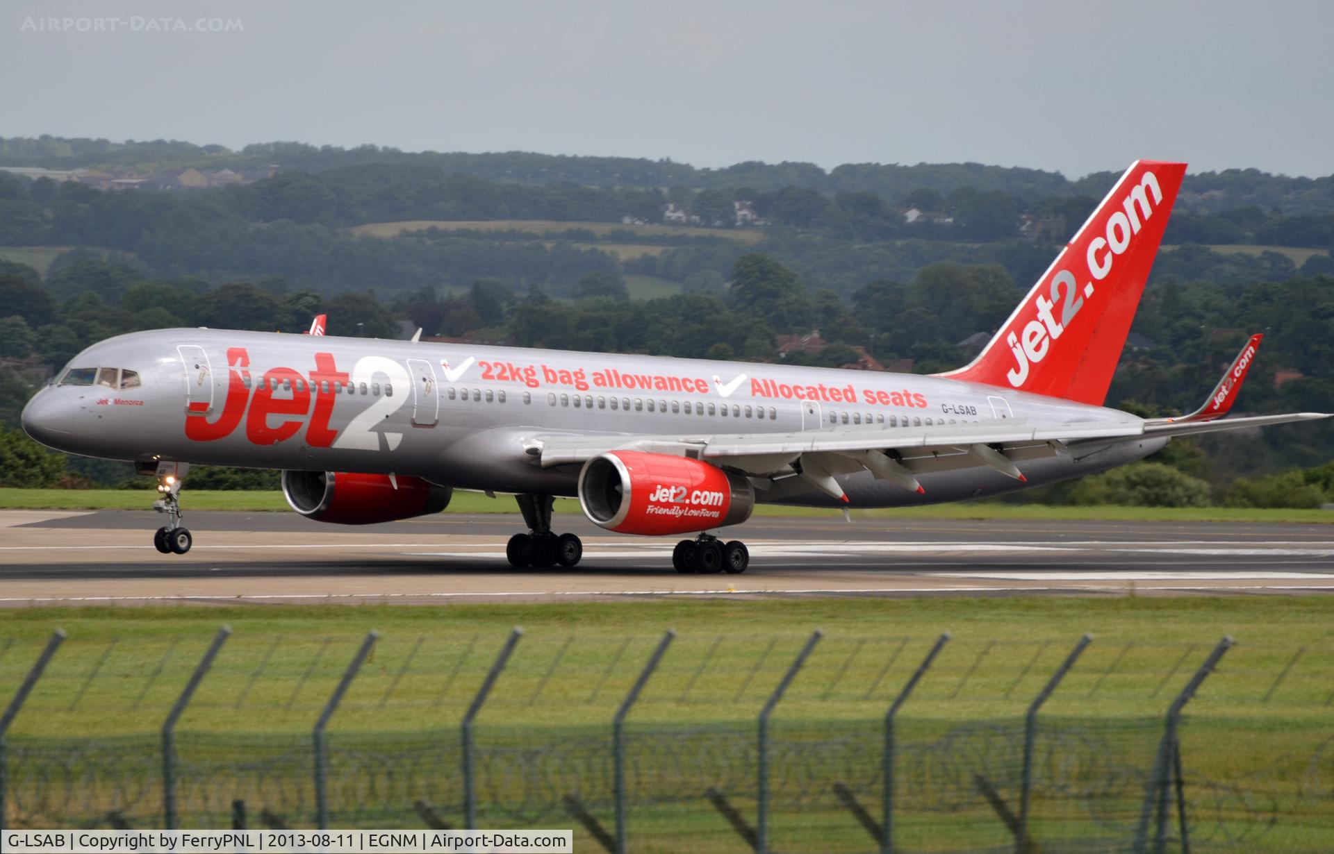 G-LSAB, 1988 Boeing 757-27B C/N 24136, Jet2 B752 arring in LBA